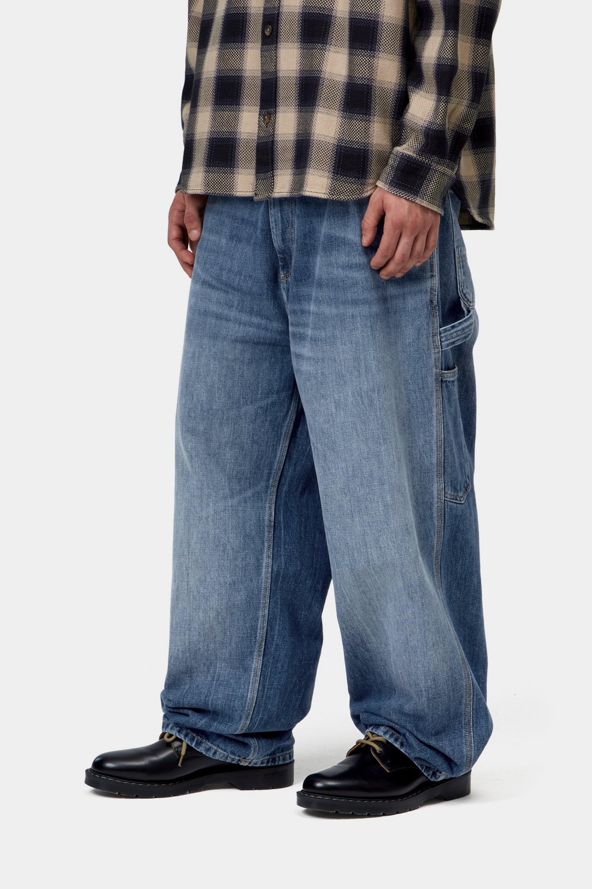 OG Single Knee Pant - Blue marble used wash