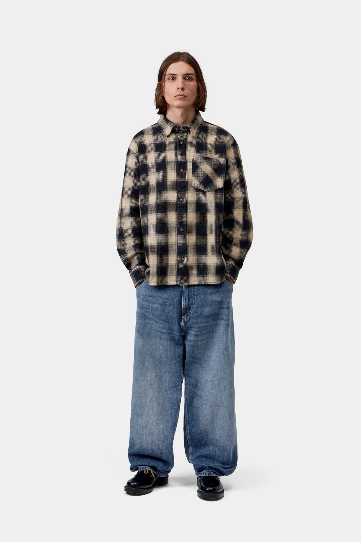 OG Single Knee Pant - Blue marble used wash