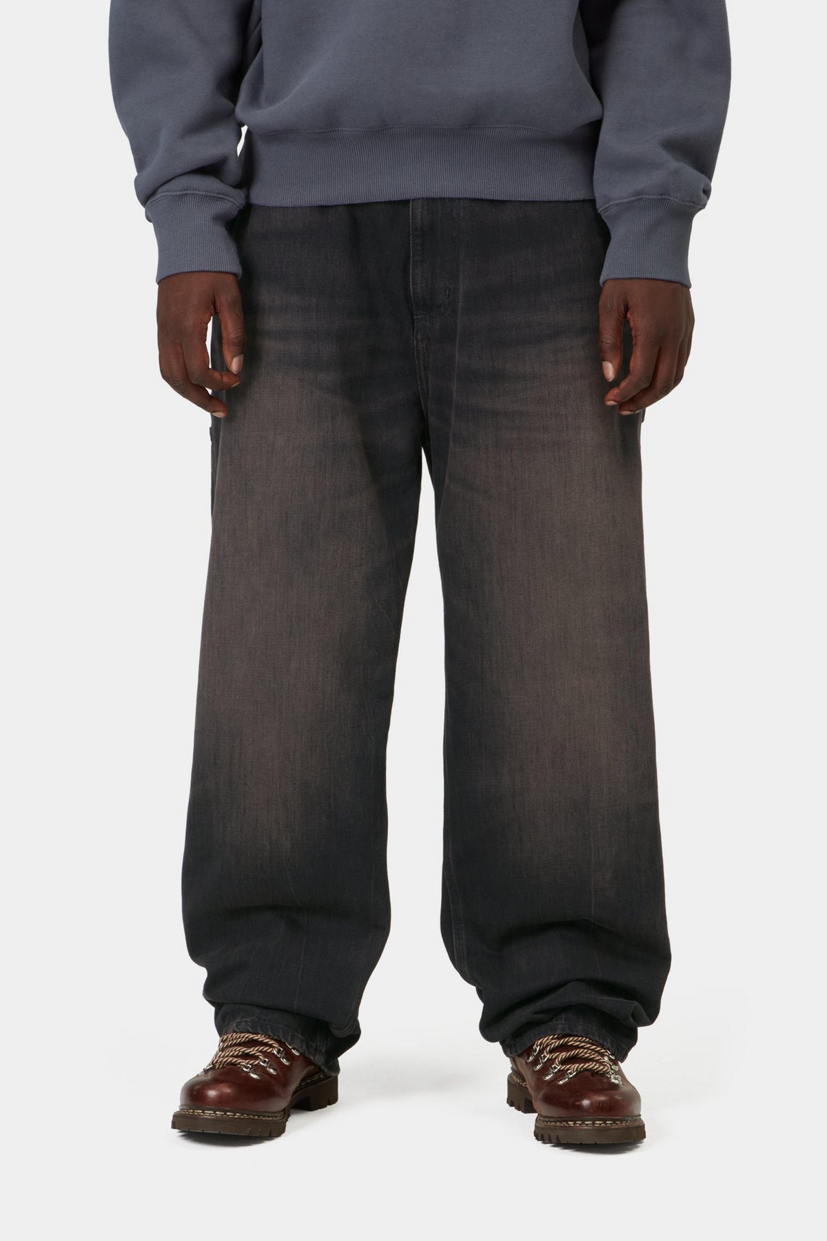 OG Single Knee Pant - Black tobacco used wash