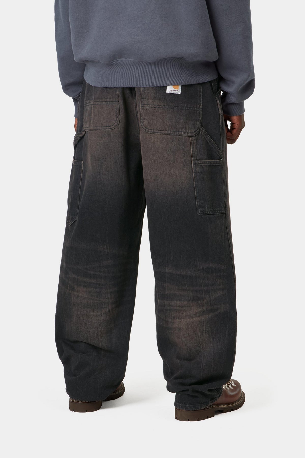 OG Single Knee Pant - Black tobacco used wash