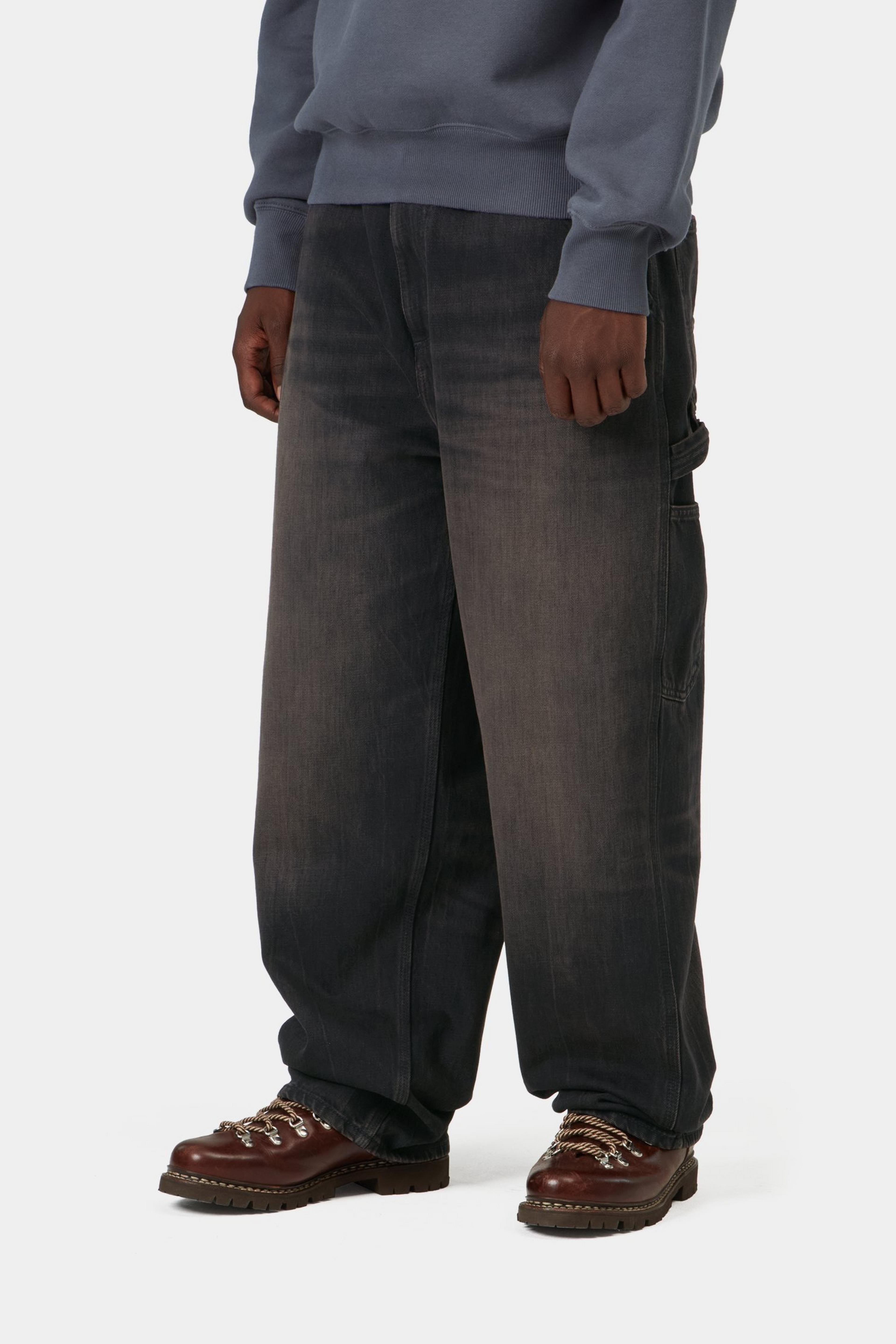 OG Single Knee Pant - Black tobacco used wash 3