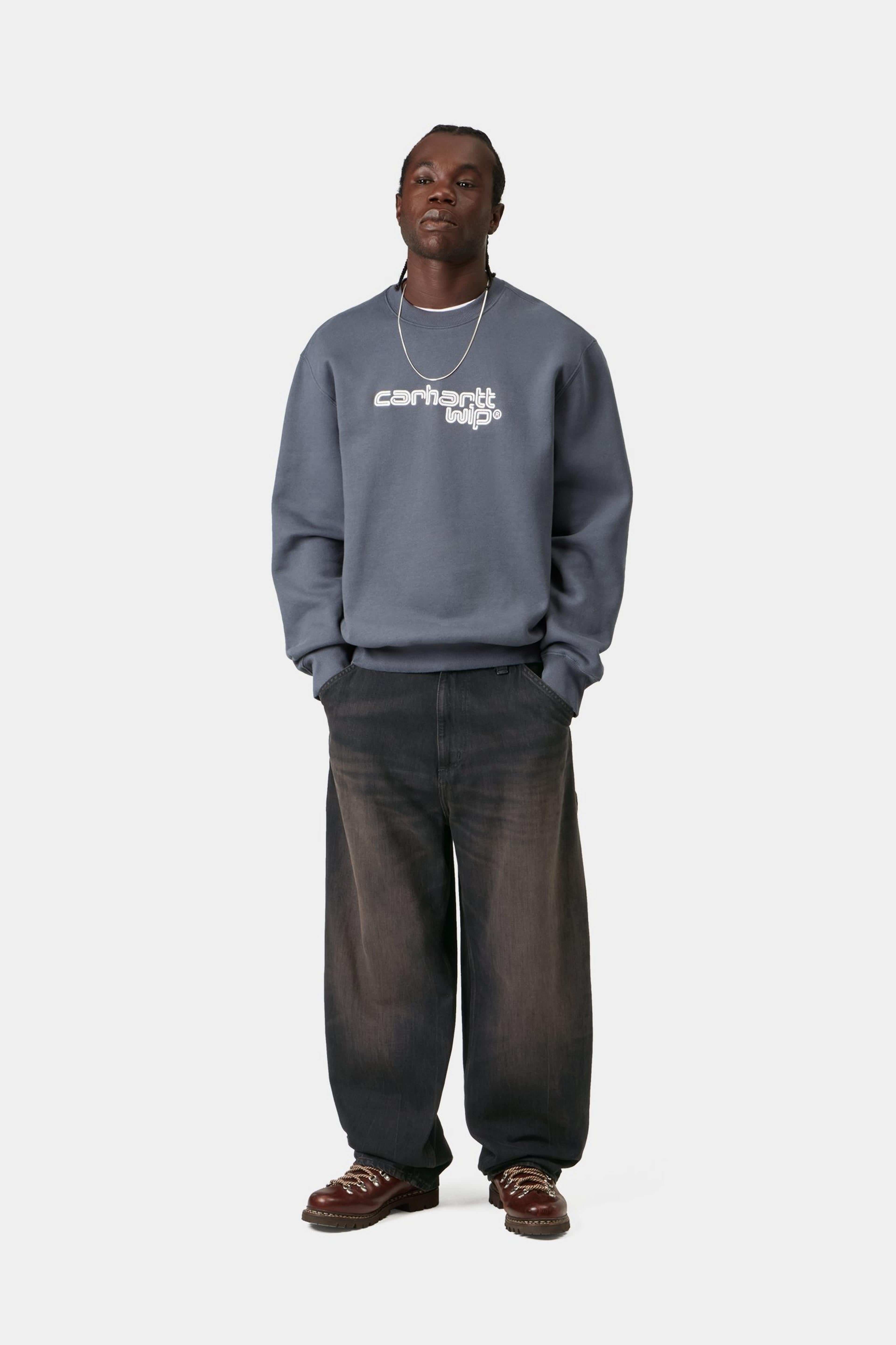 OG Single Knee Pant - Black tobacco used wash 5