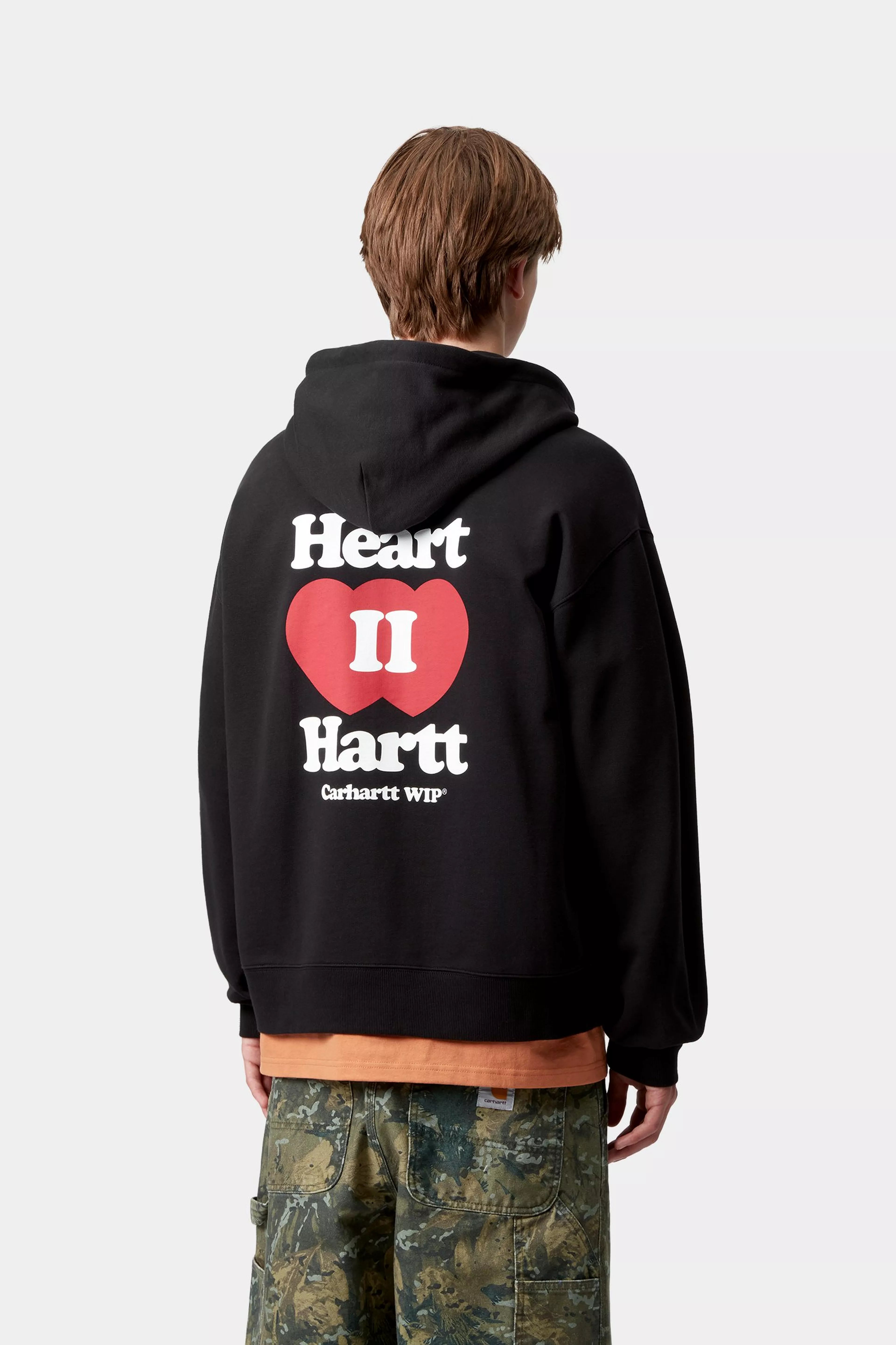 【carhartt】速達無料 \"Heart II Hartt\" ジップ フーディ /Brown carhartt】速達無料 Heart II Hartt ジップ フーディ /Brown