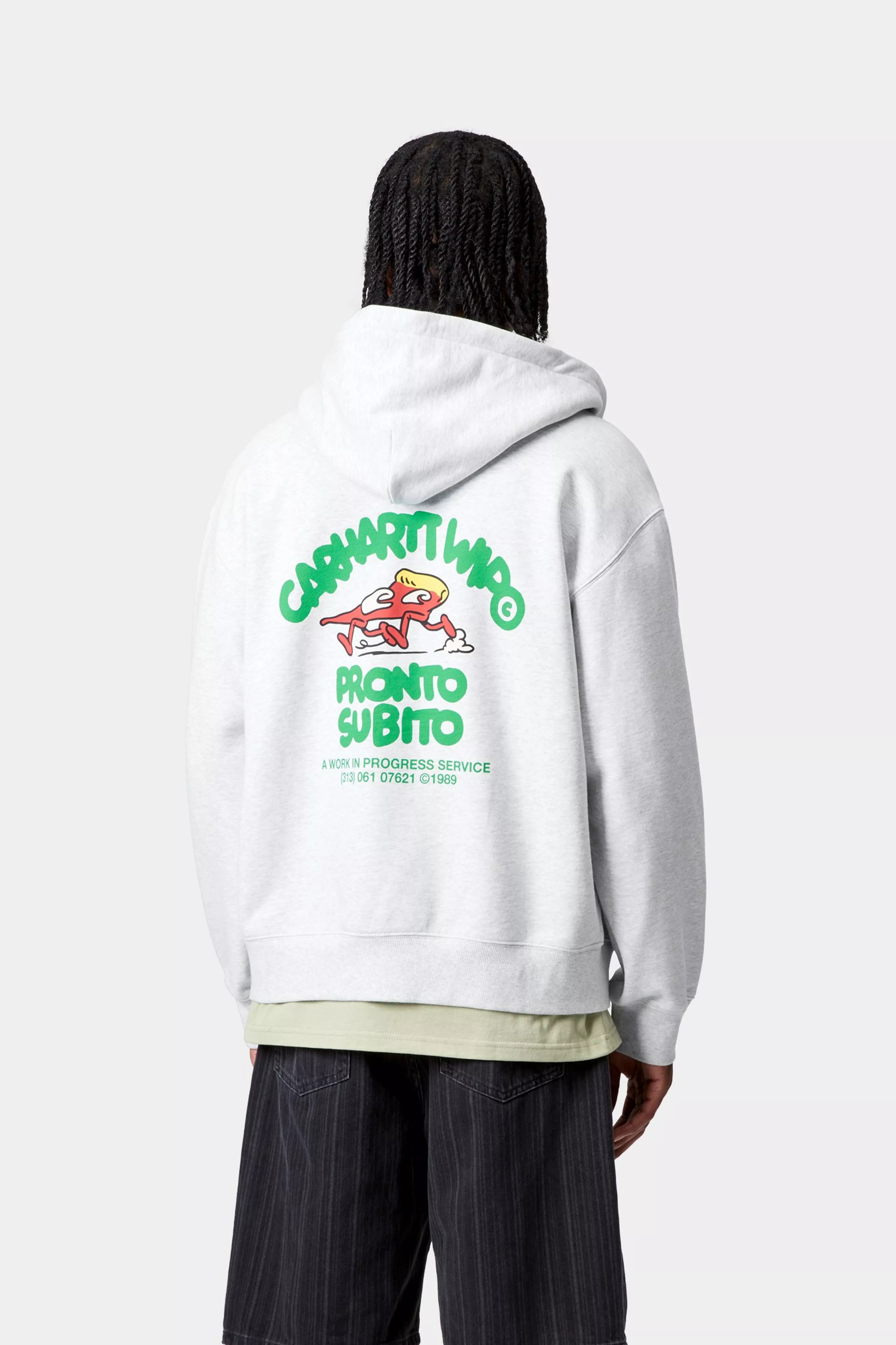 HOODED PRONTO SWEAT JACKET - Ash Heather 3