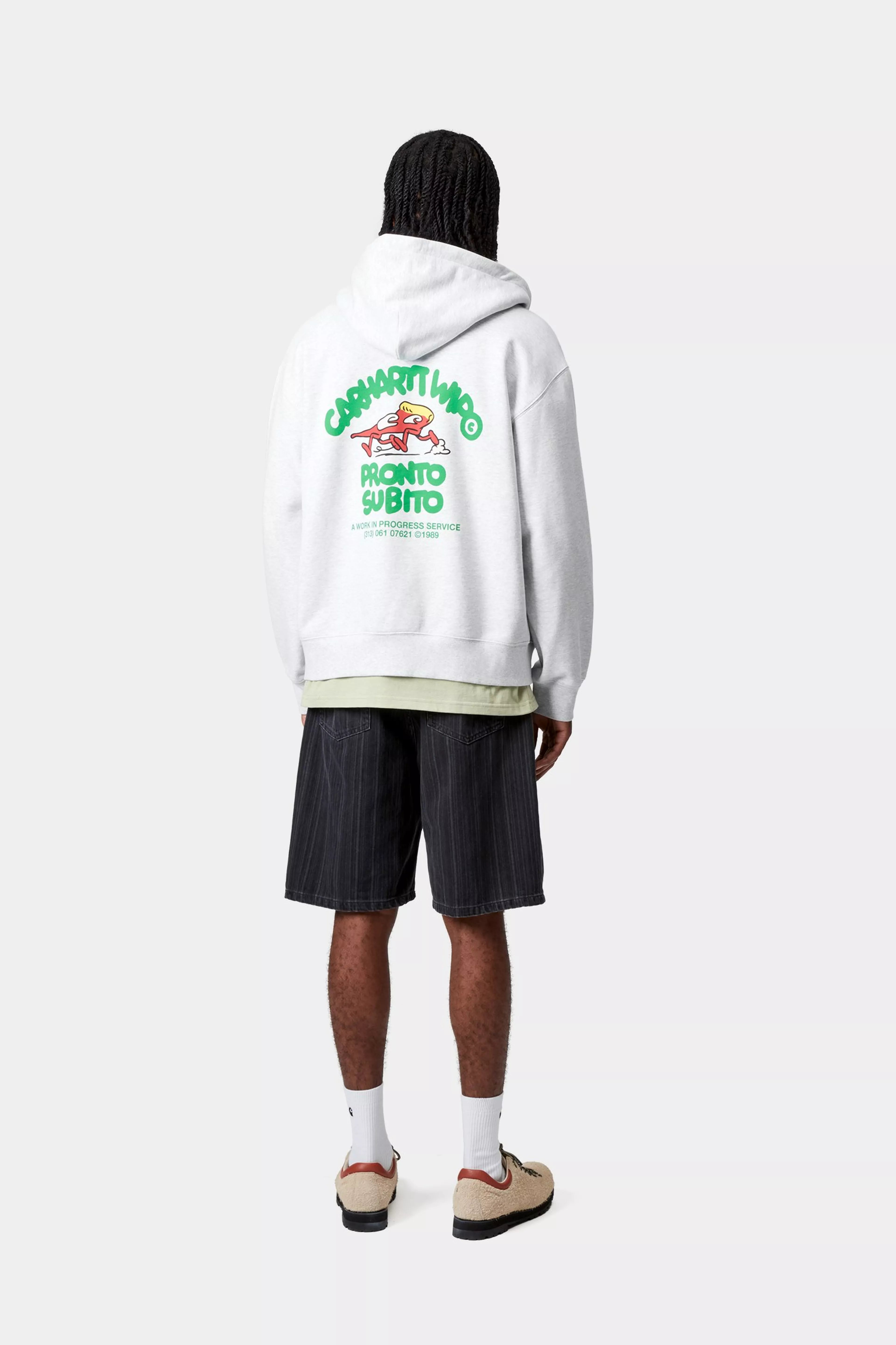 HOODED PRONTO SWEAT JACKET - Ash Heather 5
