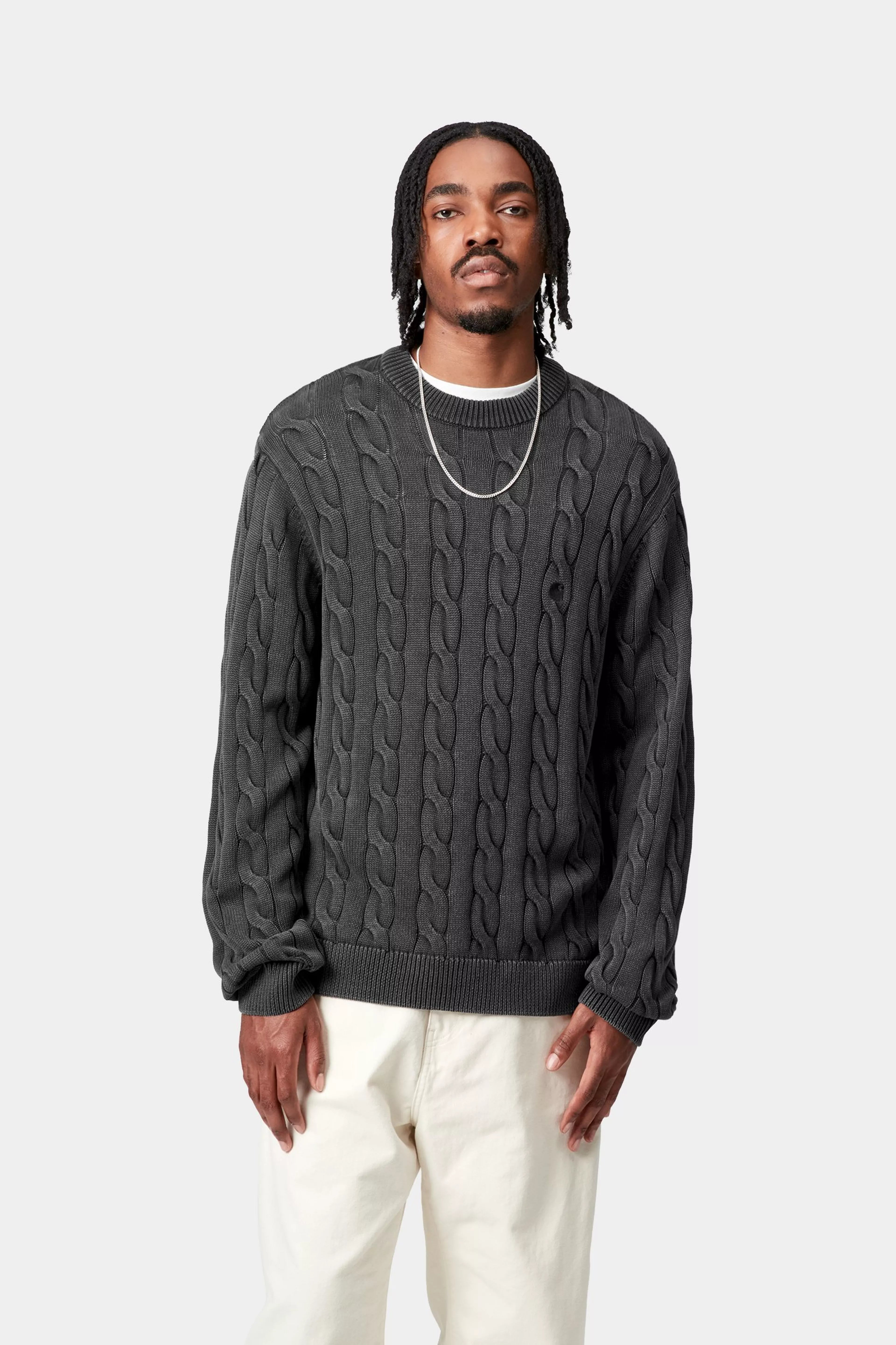 Carter Sweater - Black (garment dyed)