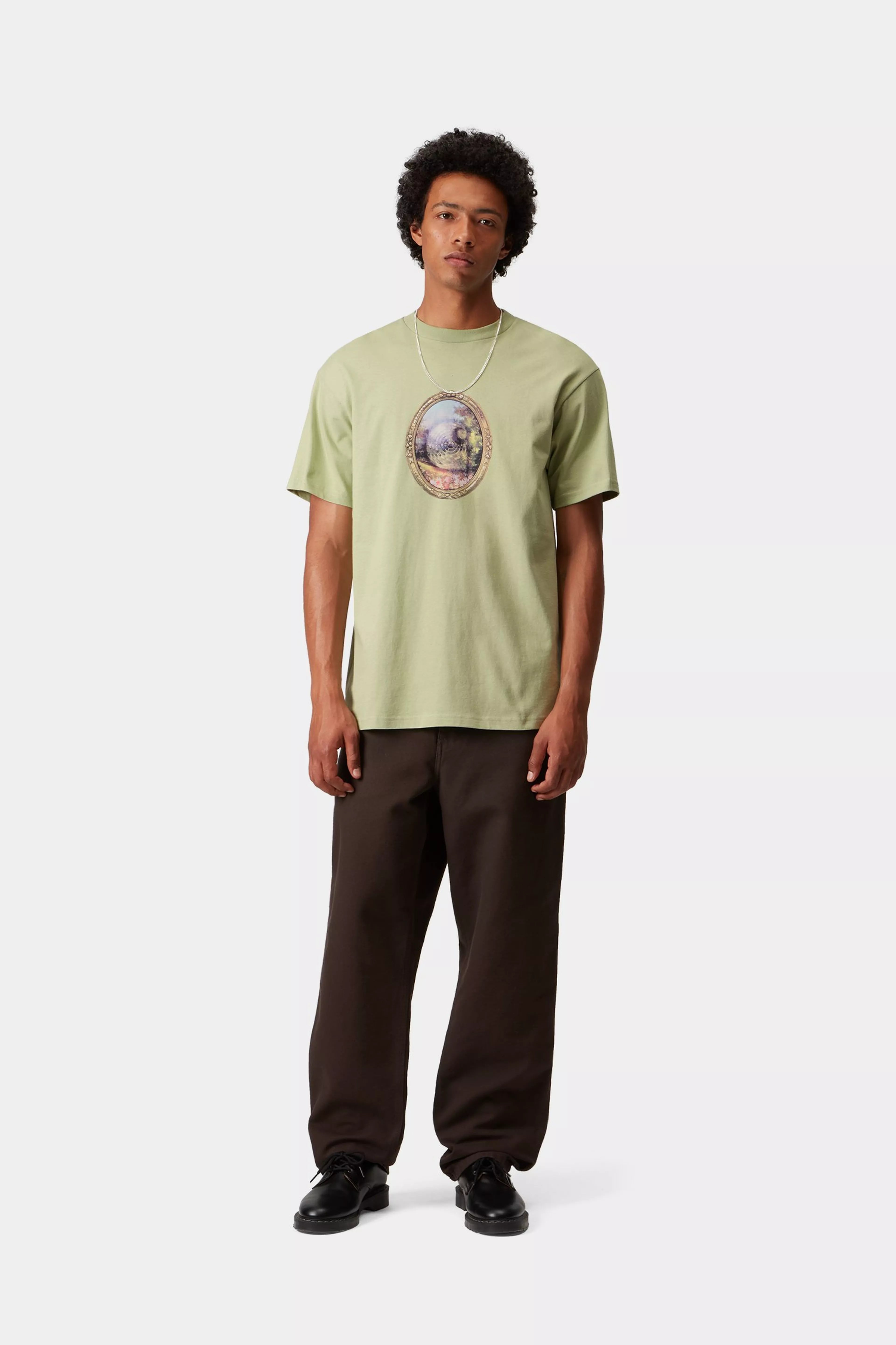 S/S MIRROR T-SHIRT - Pale Olive 4