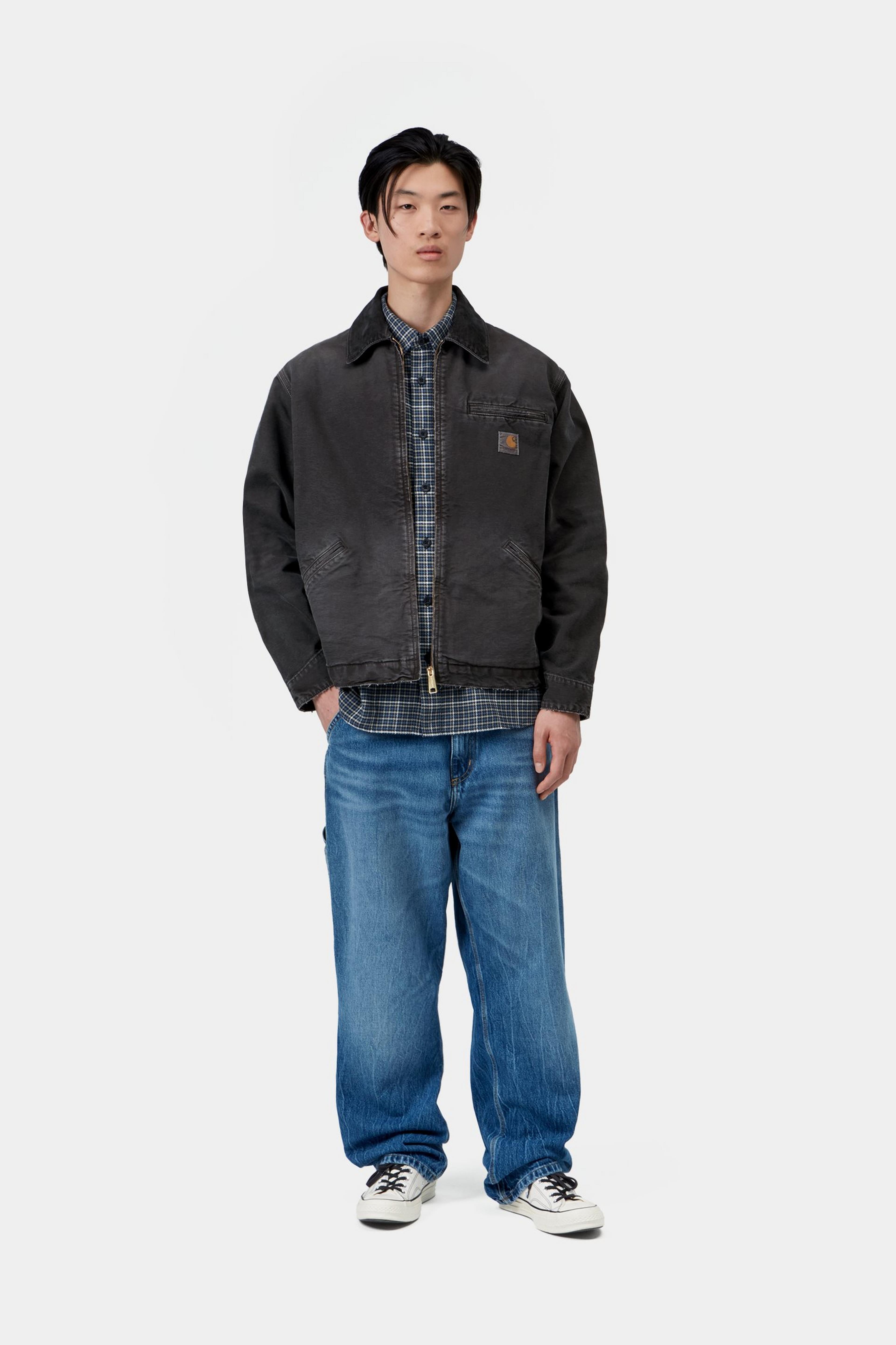 OG Detroit Jacket - Black / Black, Destroy wash 5
