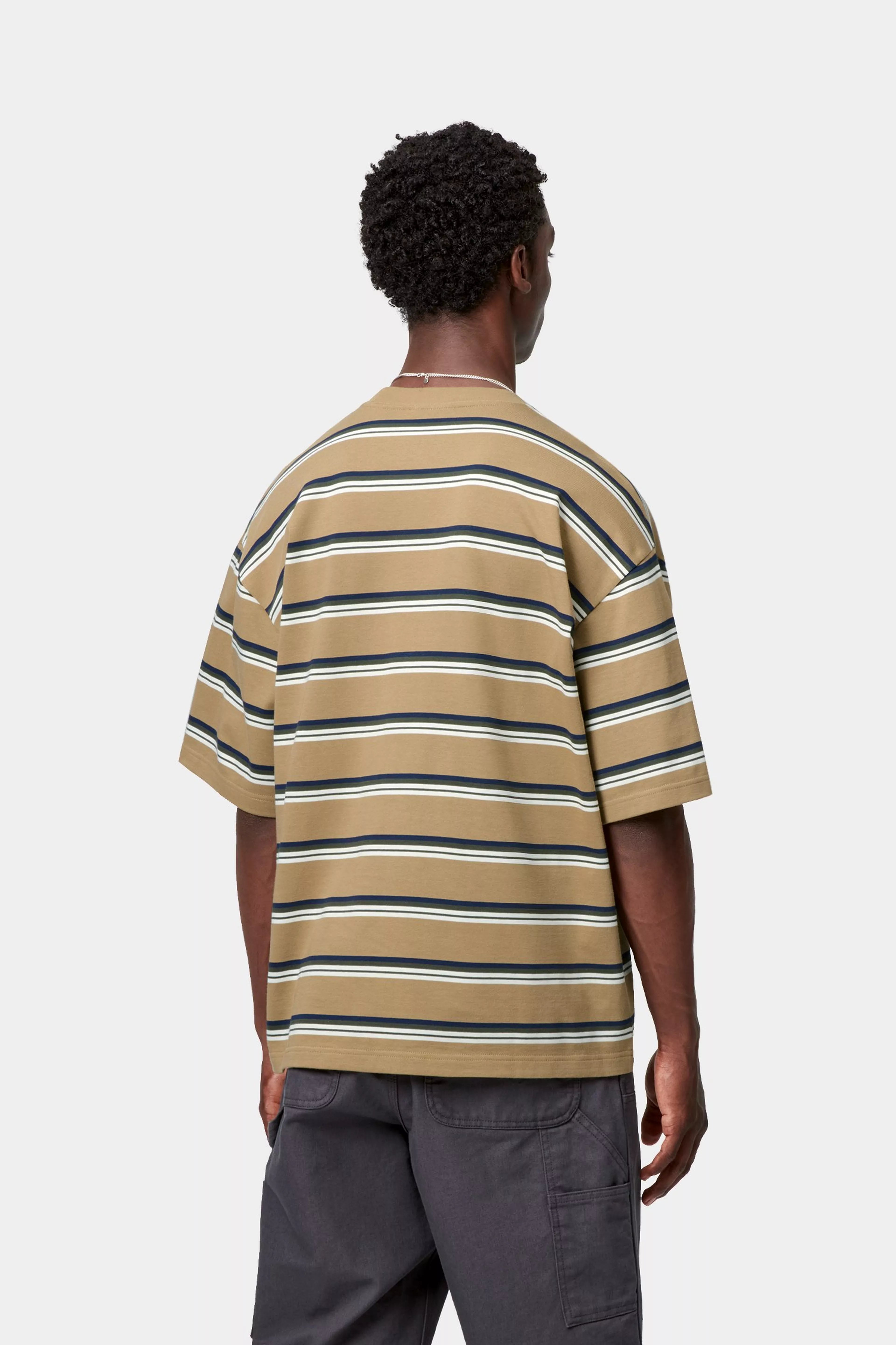 S/S HOLM T-SHIRT - Holm Stripe, Peanut 3
