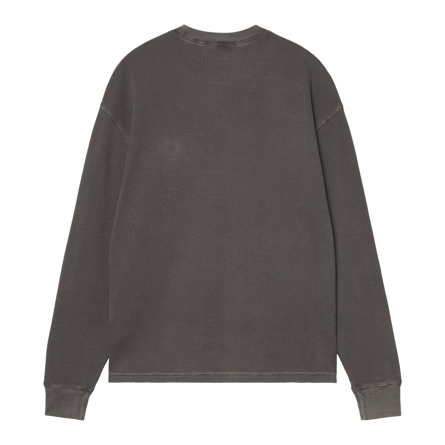 L/S Vista Waffle T-Shirt - Black, Garment dyed 5
