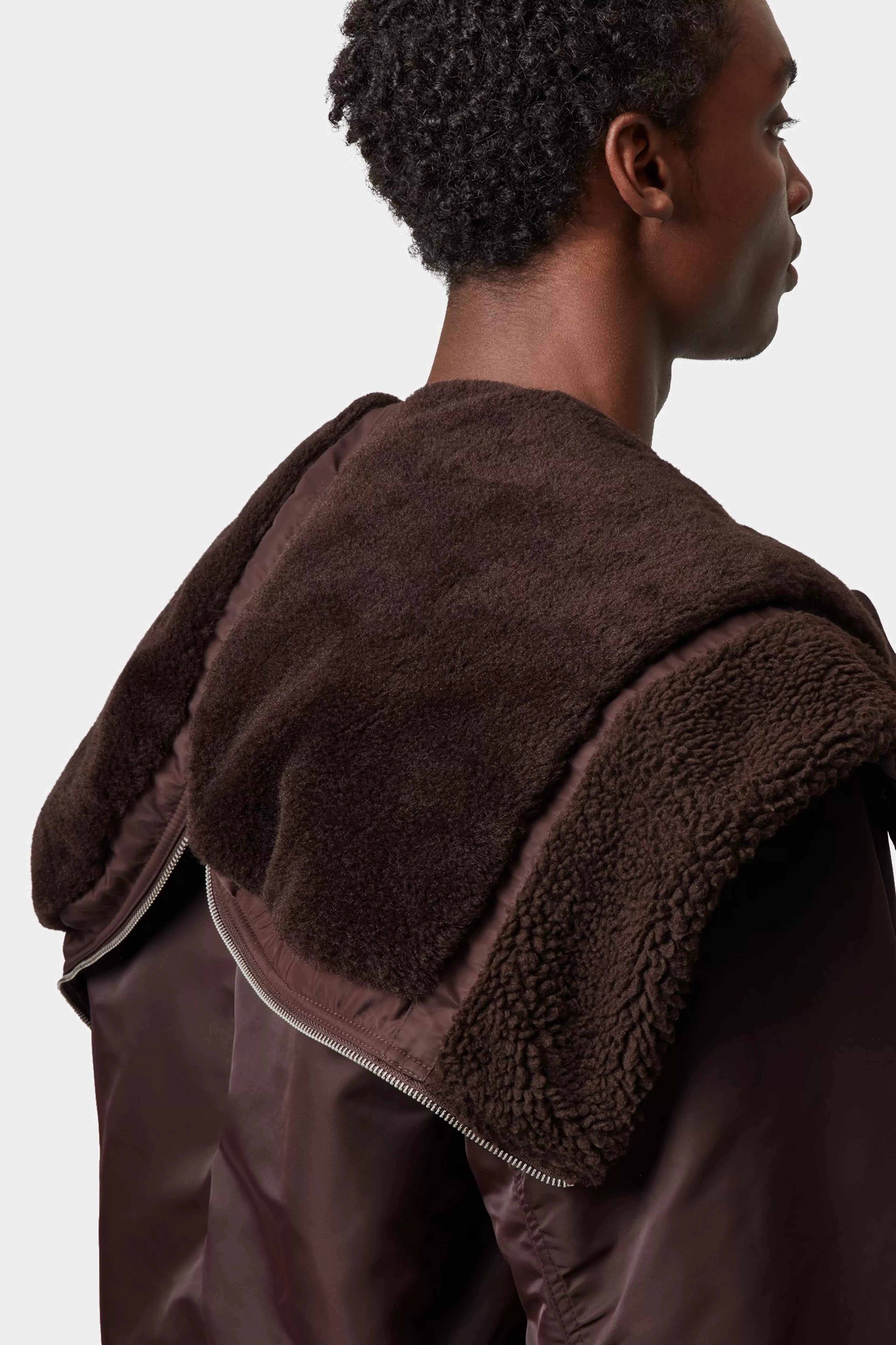 HOODED OLTERA BOMBER  - Palisander / Angelite