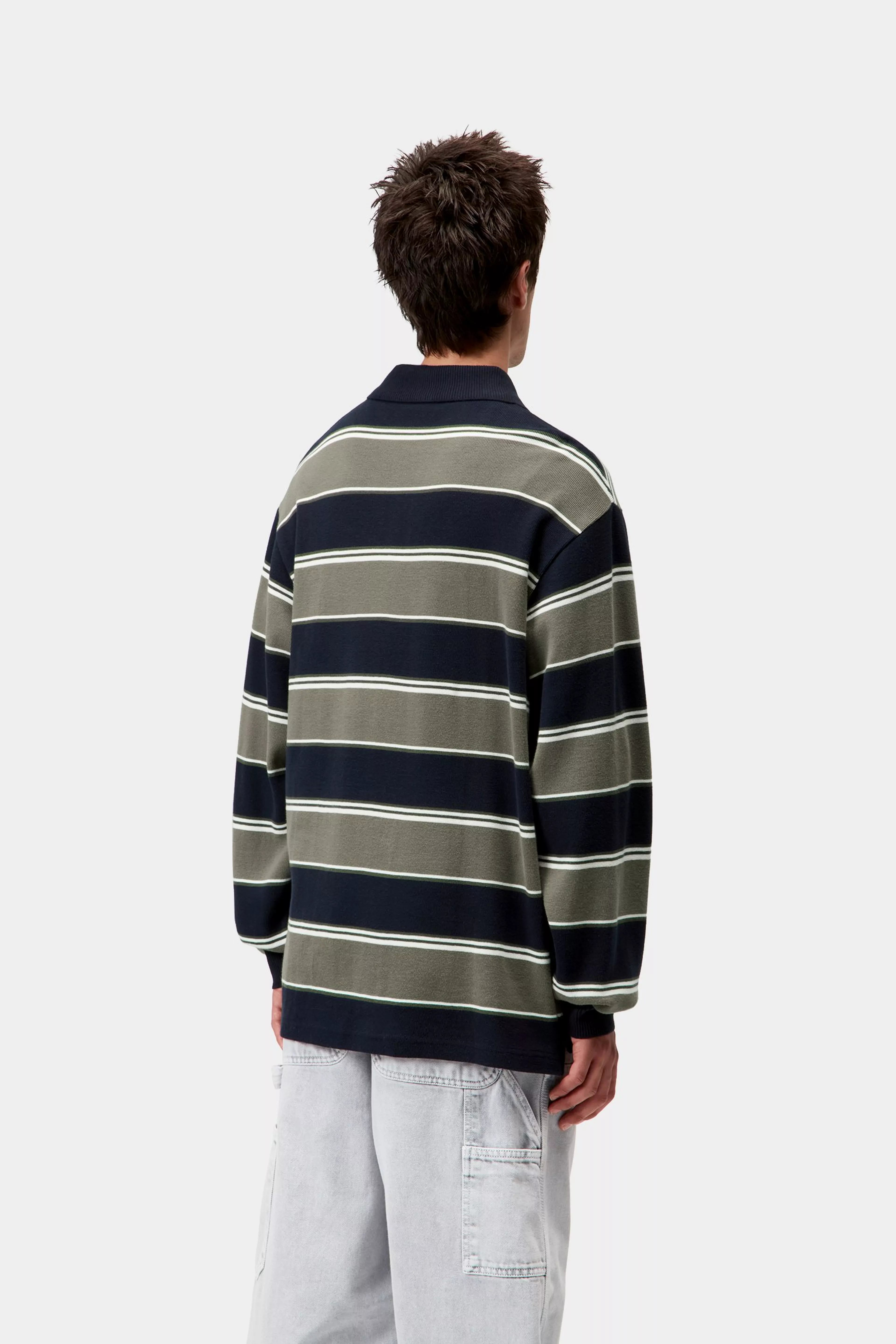 L/S MALONE RUGBY SHIRT - Malone Stripe, Brass