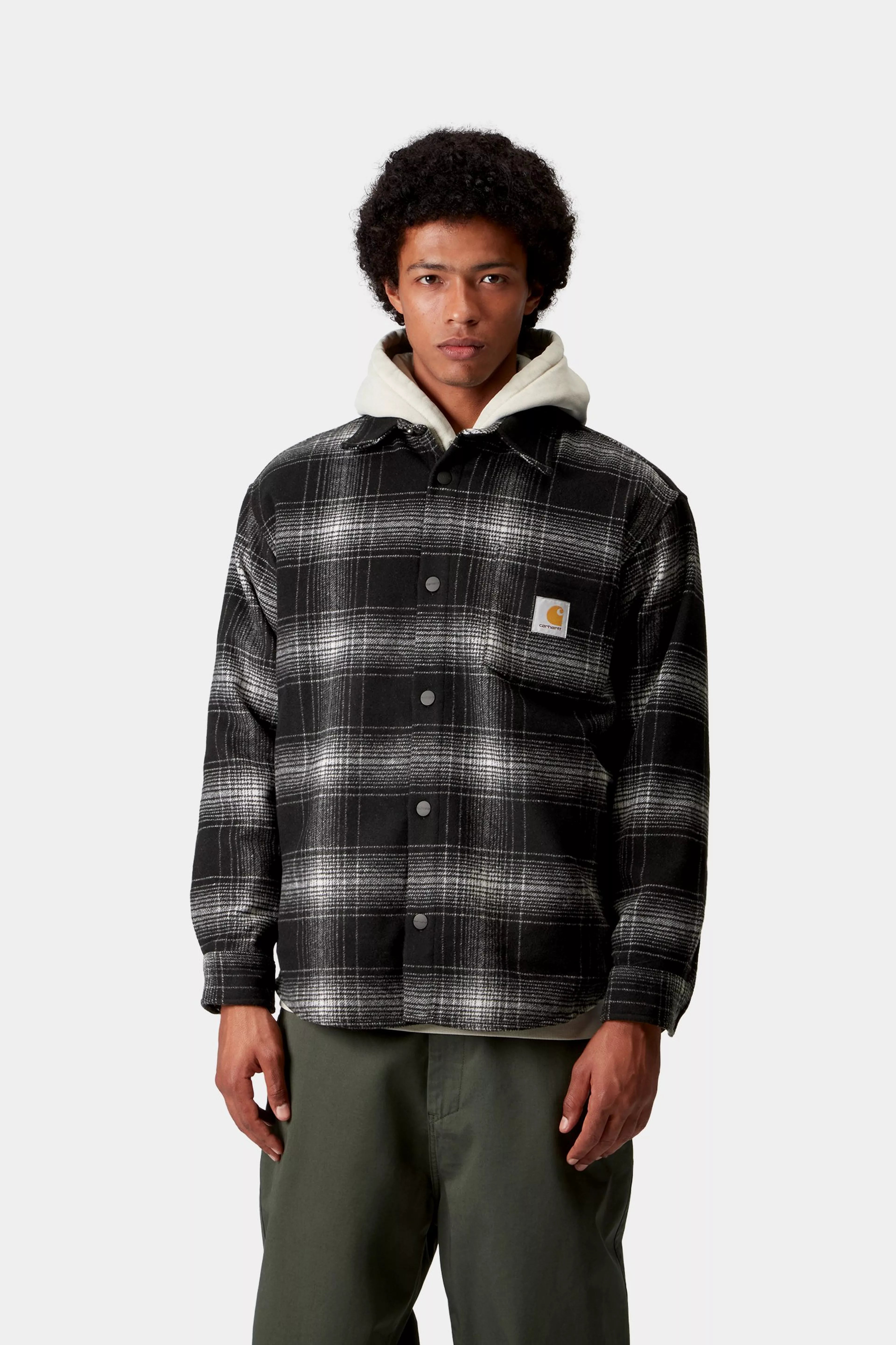 BRENNAN SHIRT JAC  - Brennan Check, Black / Wax