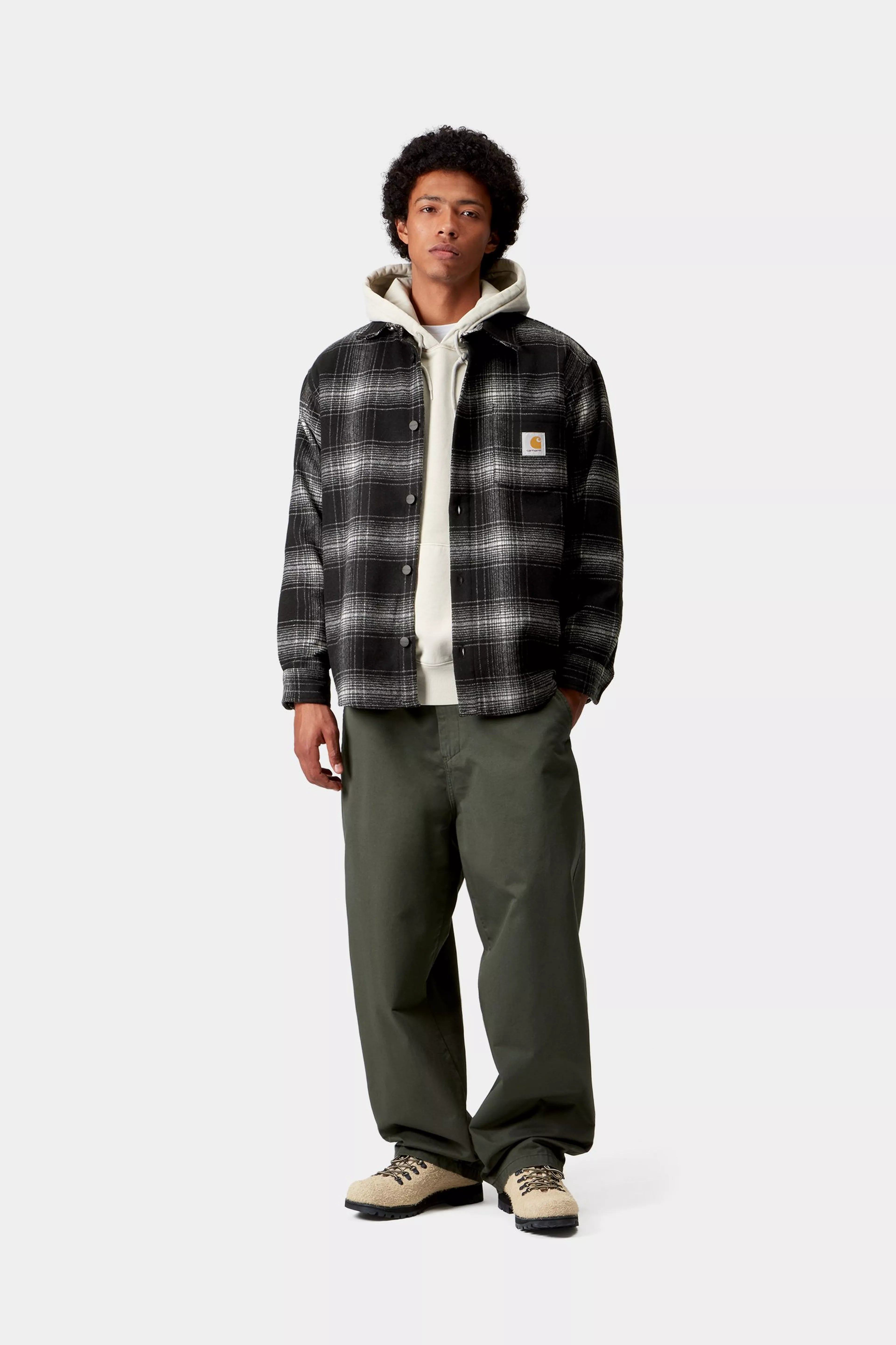 BRENNAN SHIRT JAC  - Brennan Check, Black / Wax