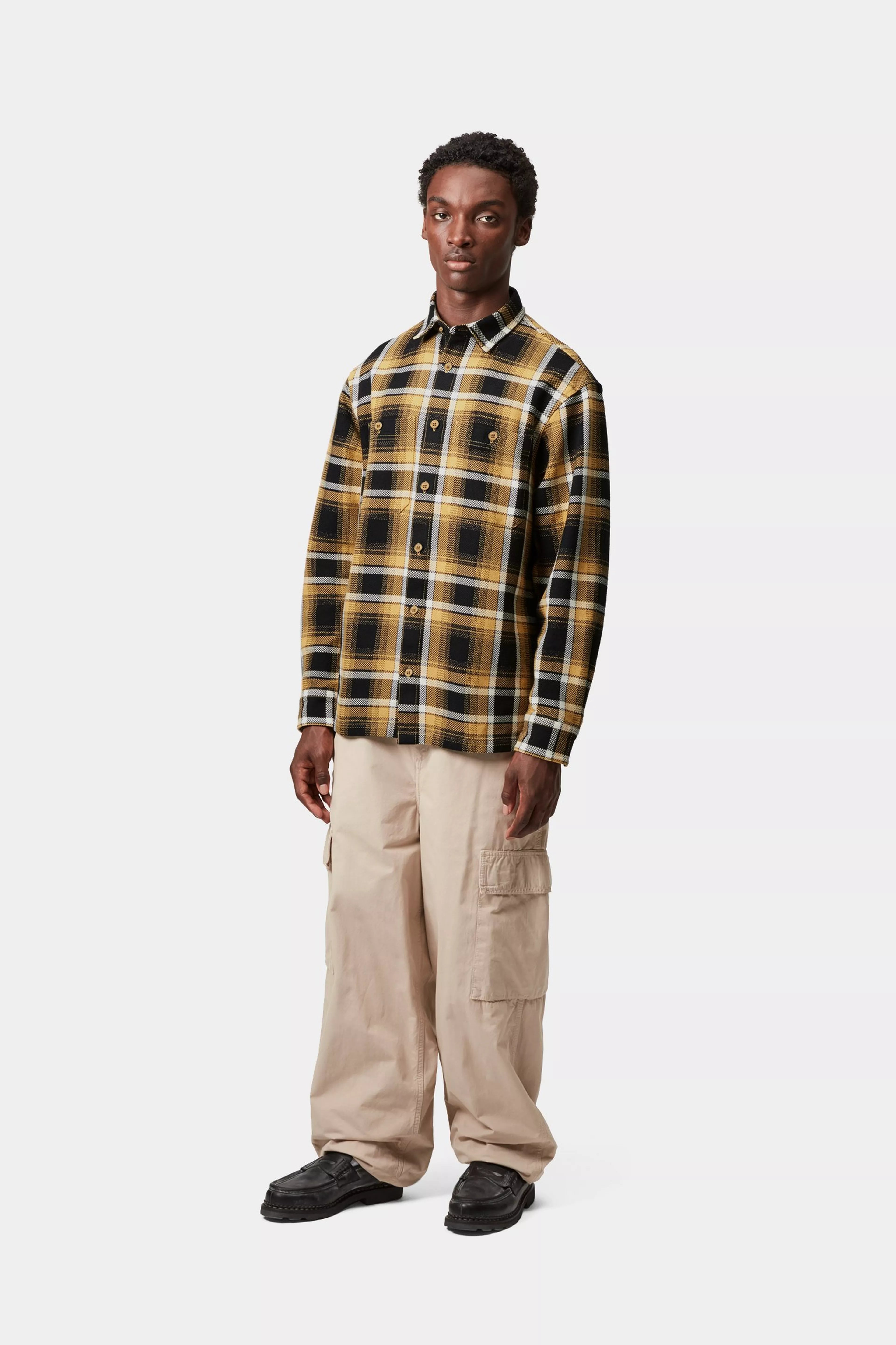 L/S VAUGHN SHIRT  - Vaughn Check, Dijon
