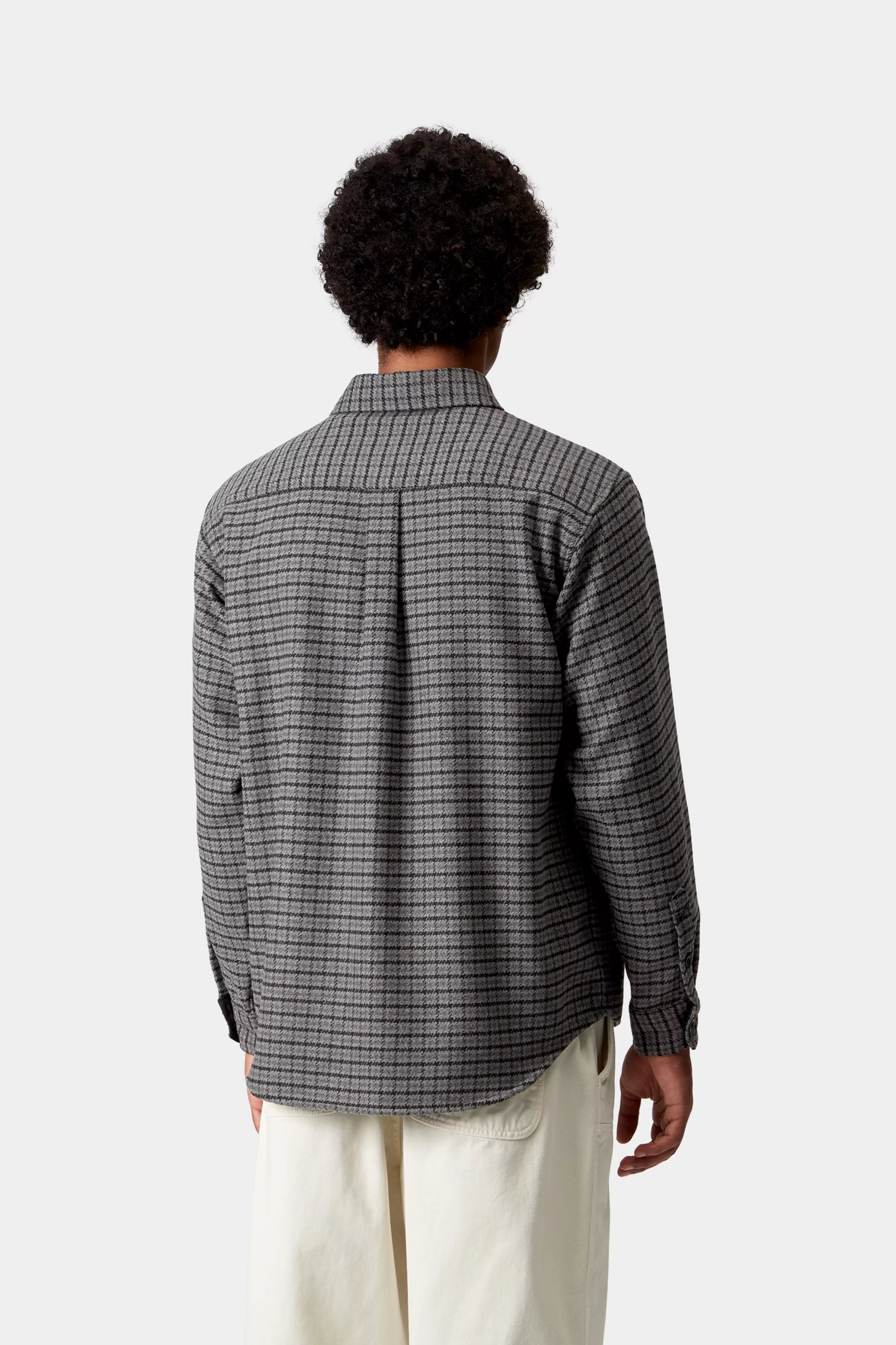 L/S LOWIS SHIRT  - Lowis Houndstooth, Grey Heather