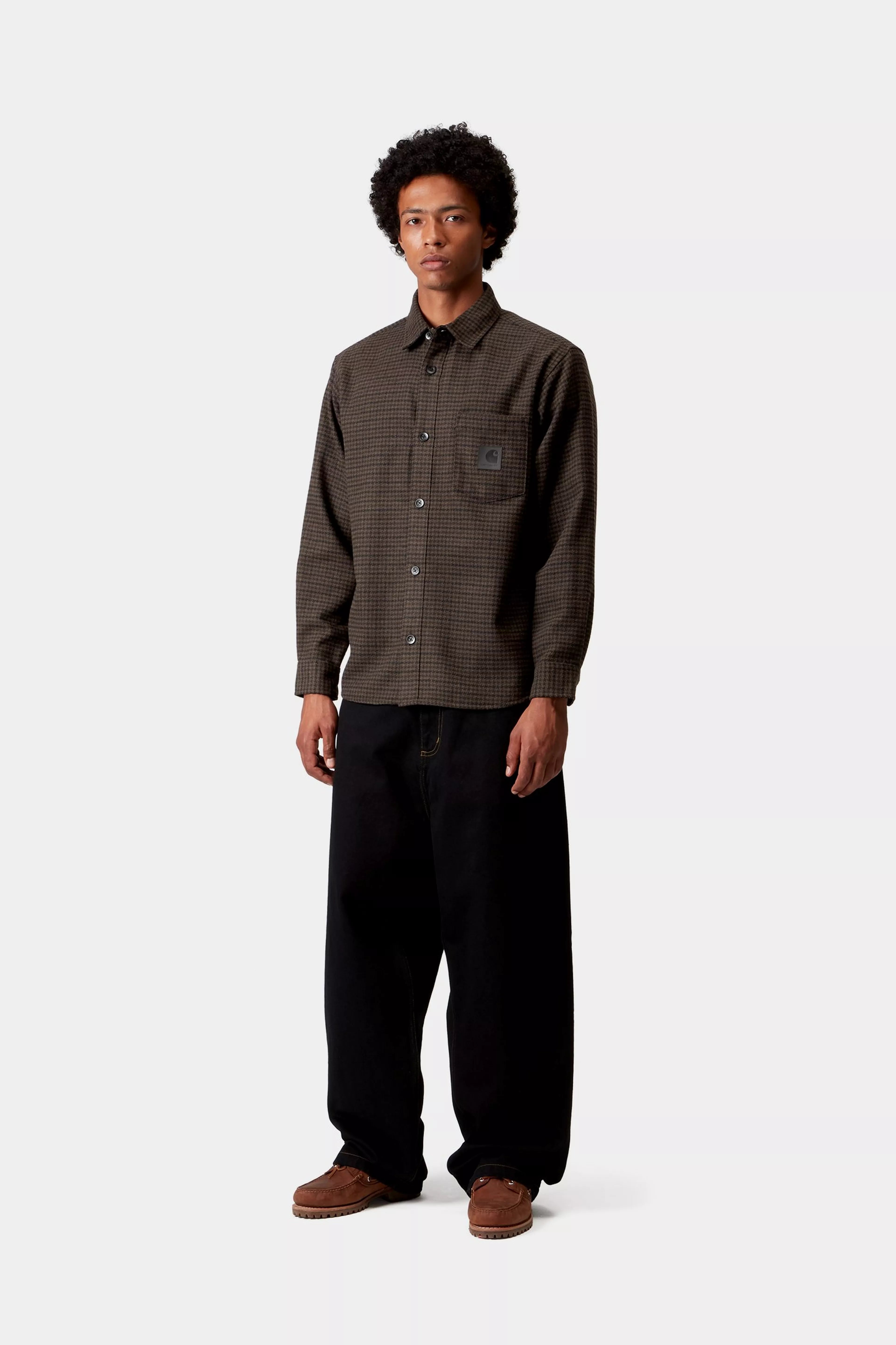 L/S LOWIS SHIRT  - Lowis Houndstooth, Vitola Heather