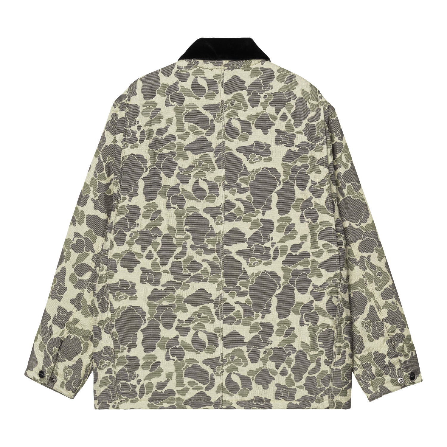 TAPESTRY CHORE COAT - Camo Duck Jacquard, Green / Tobacco 7