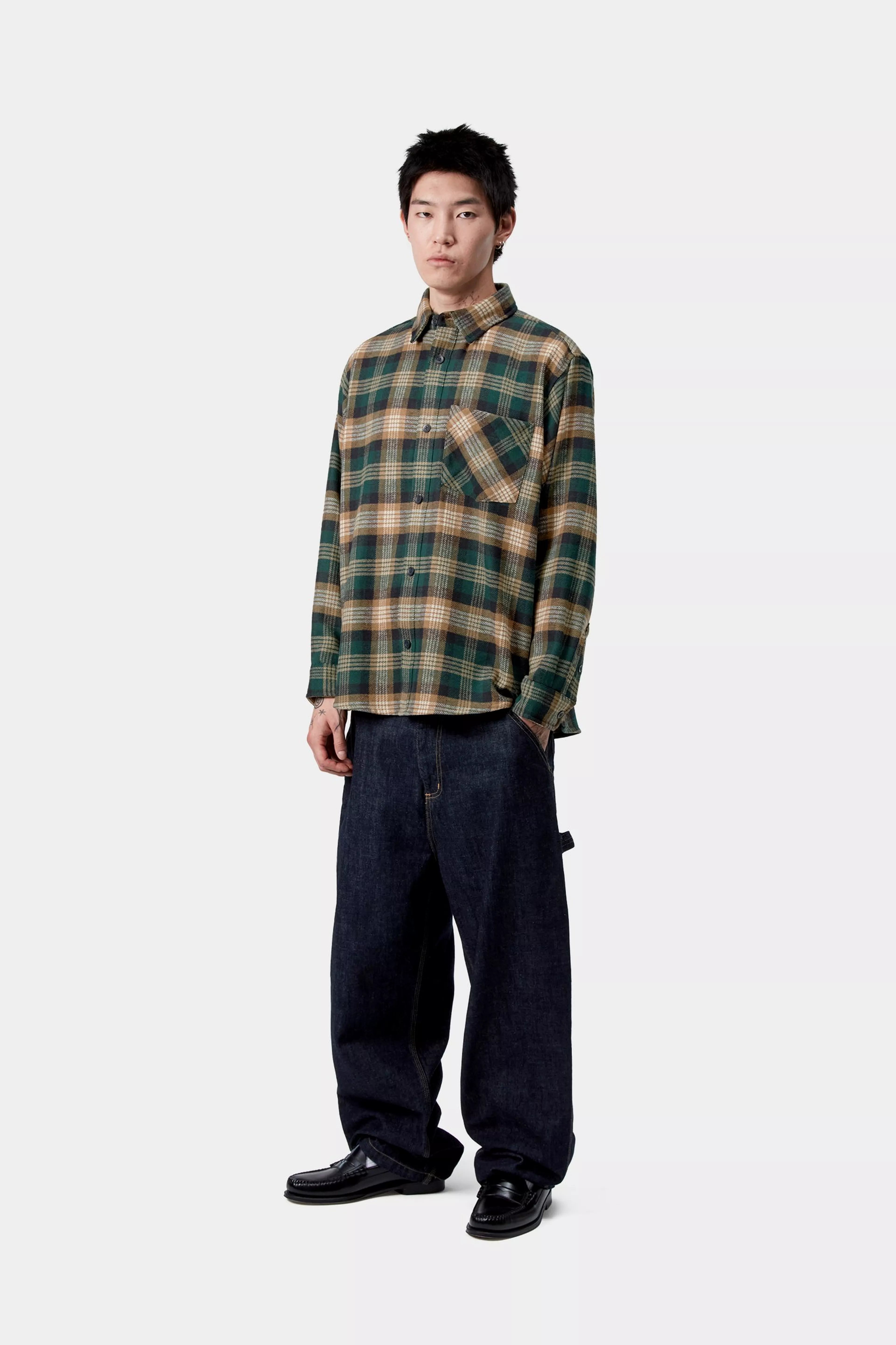 L/S DERN SHIRT  - Dern Check, Hamilton Brown