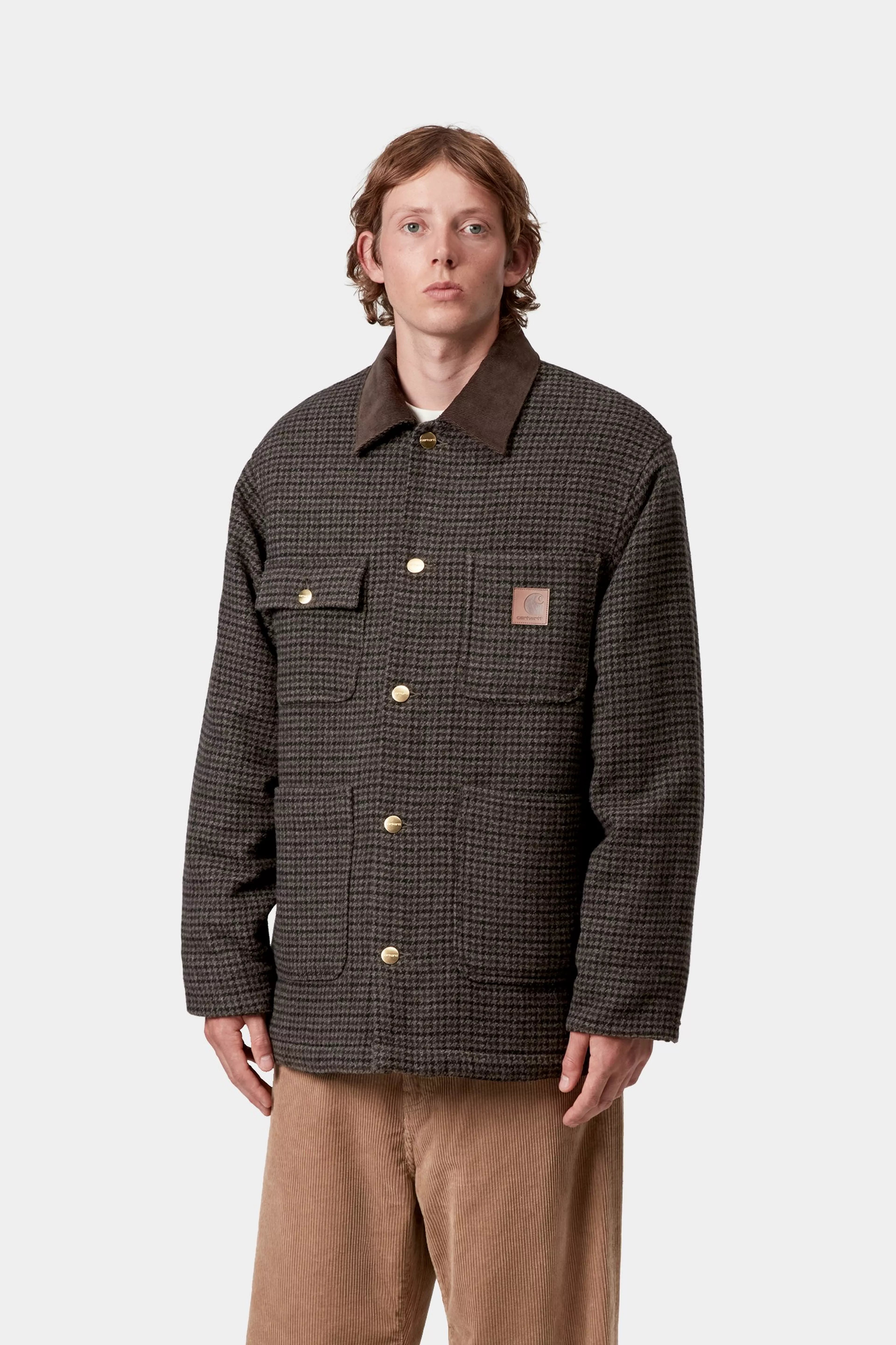 LOWIS CHORE COAT  - Lowis Houndstooth, Vitola Heather