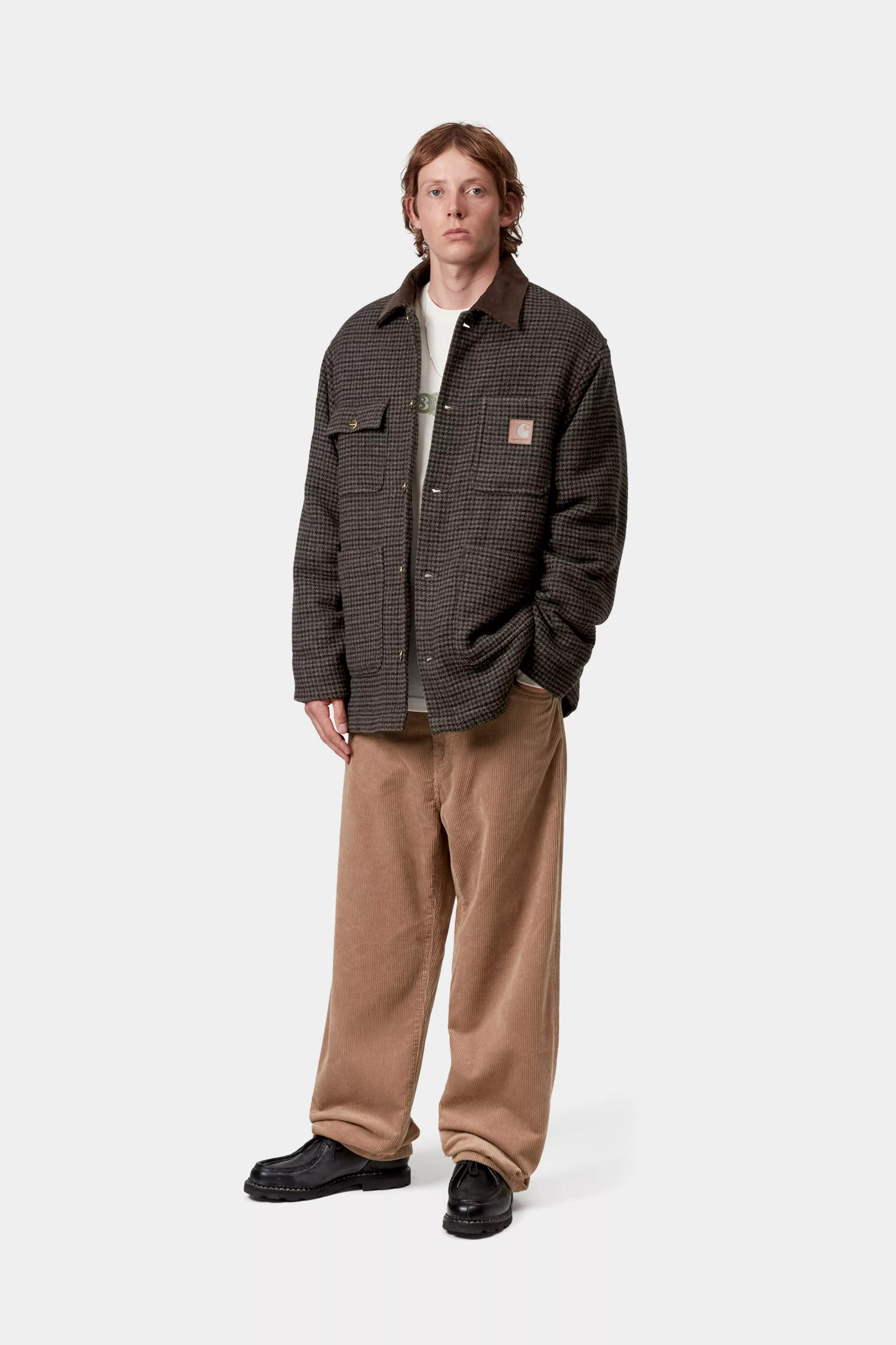 LOWIS CHORE COAT  - Lowis Houndstooth, Vitola Heather