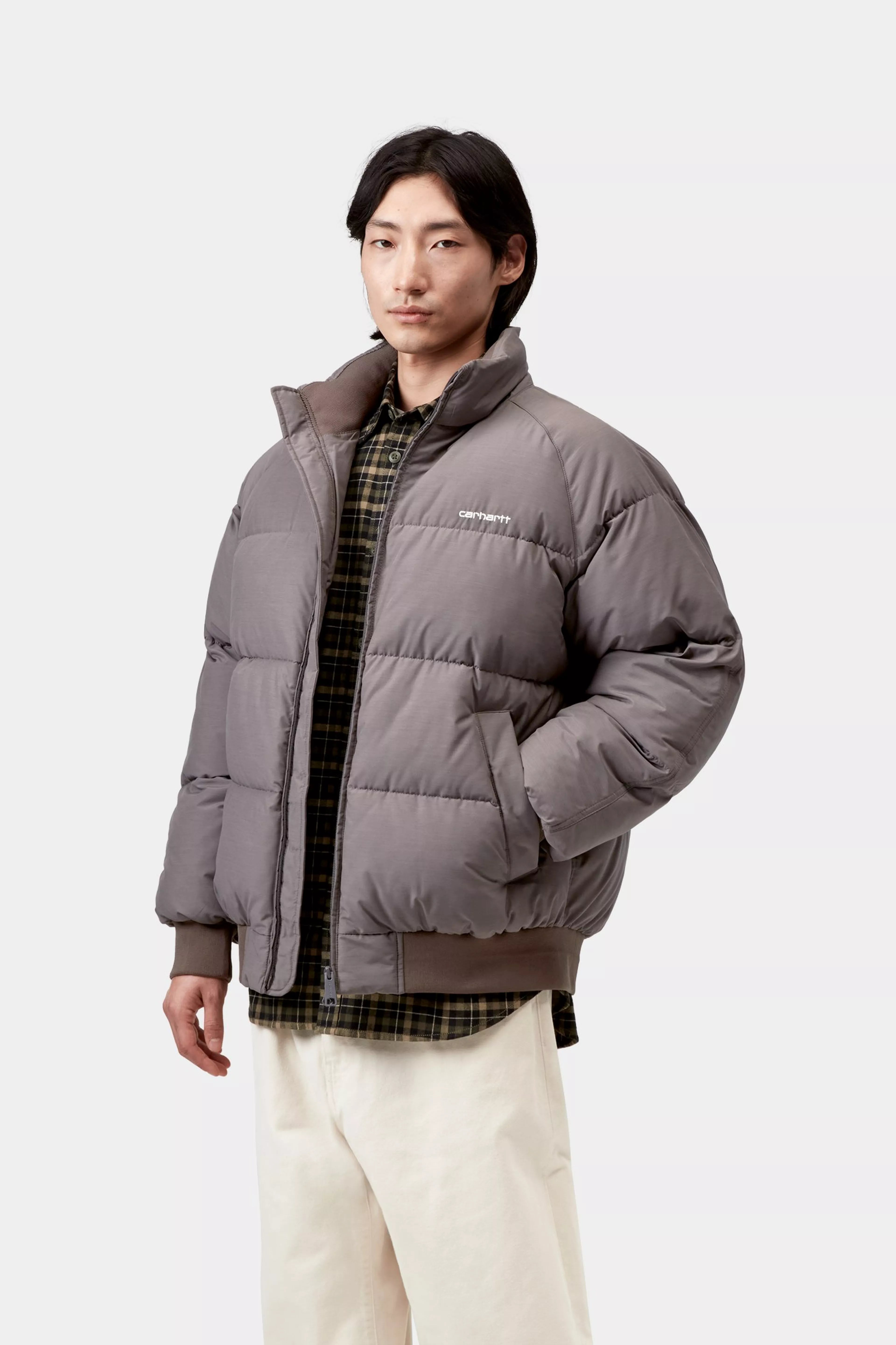 NEBRASKA JACKET  - Porphyry / White