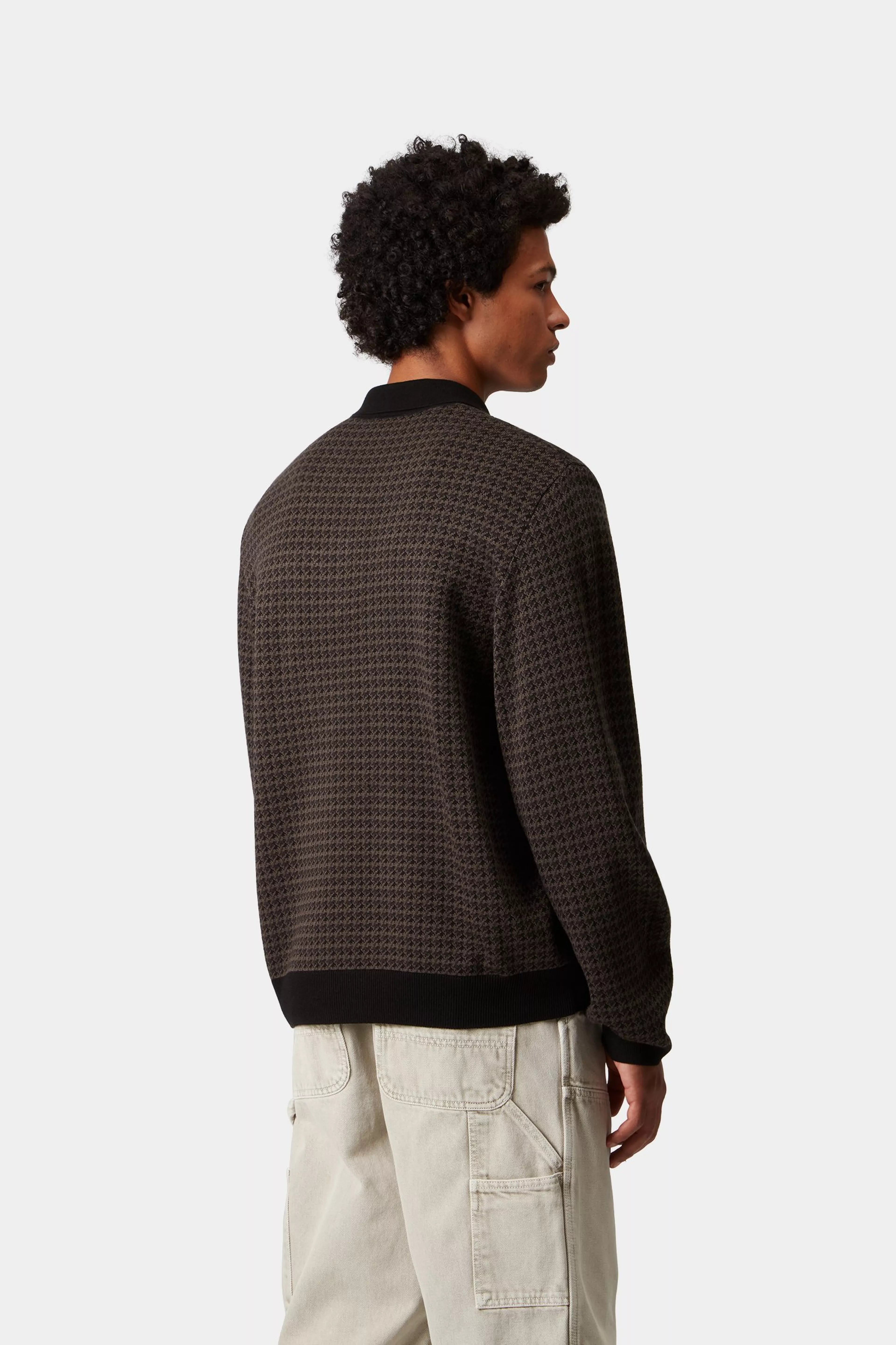 L/S LOWIS POLO  - Lowis Houndstooth, Vitola Heather