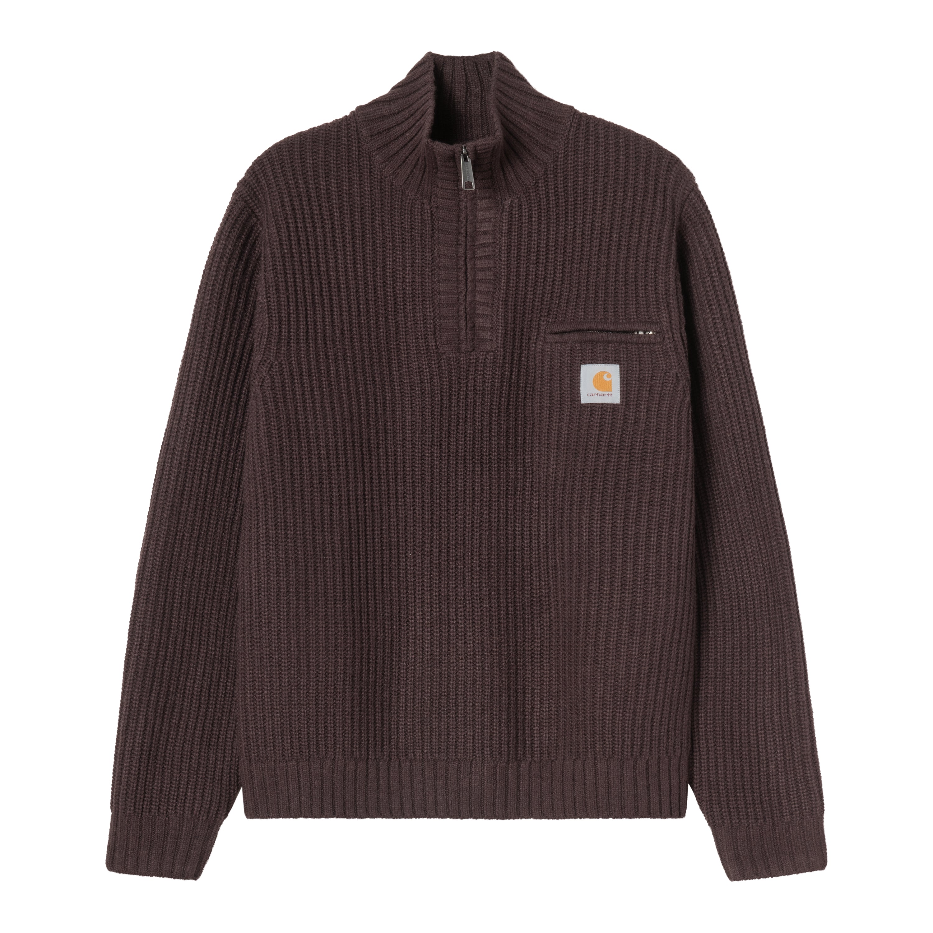 DETROIT HALF ZIP SWEATER - Palisander