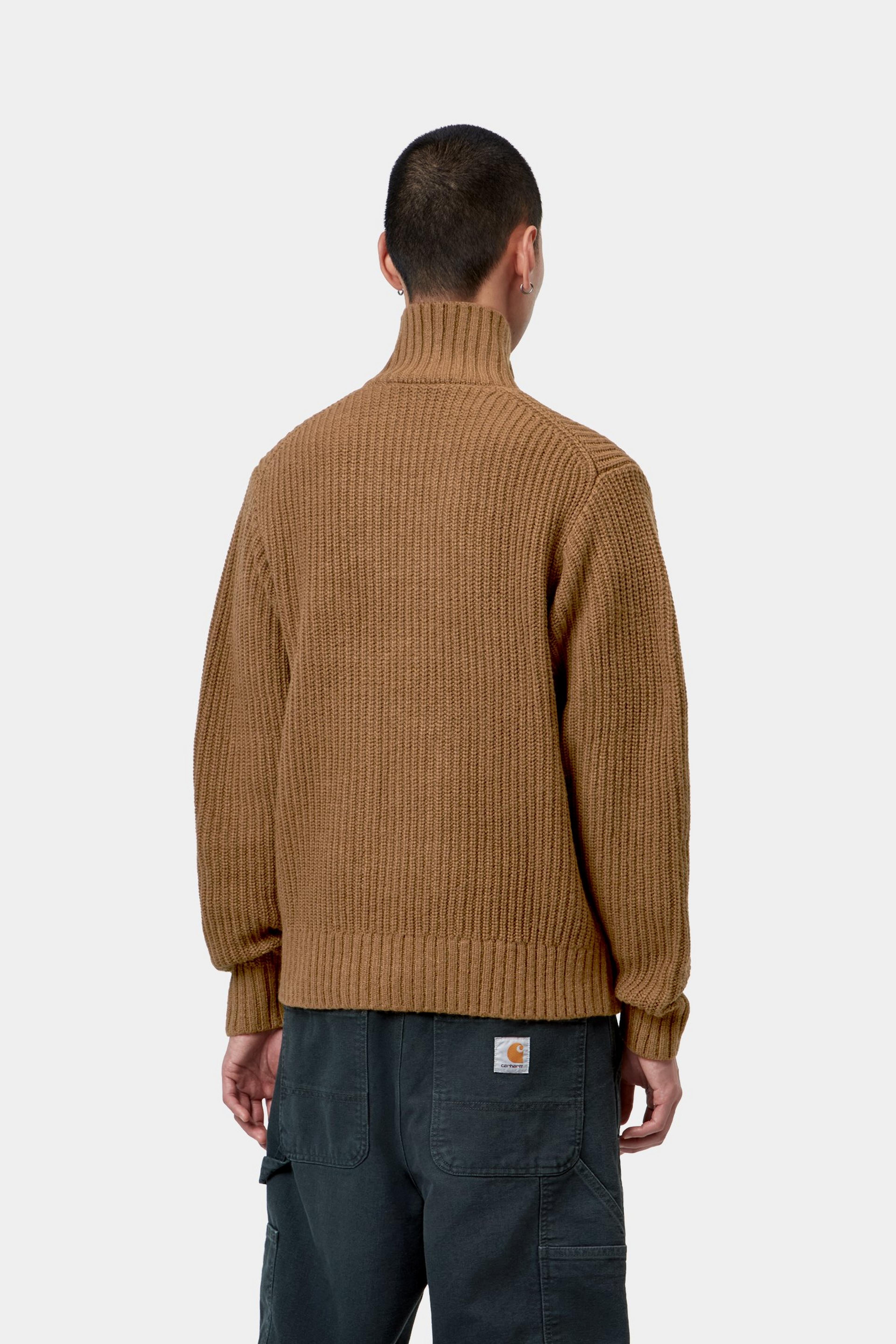 Detroit Half Zip Sweater - WIP H Brown 3