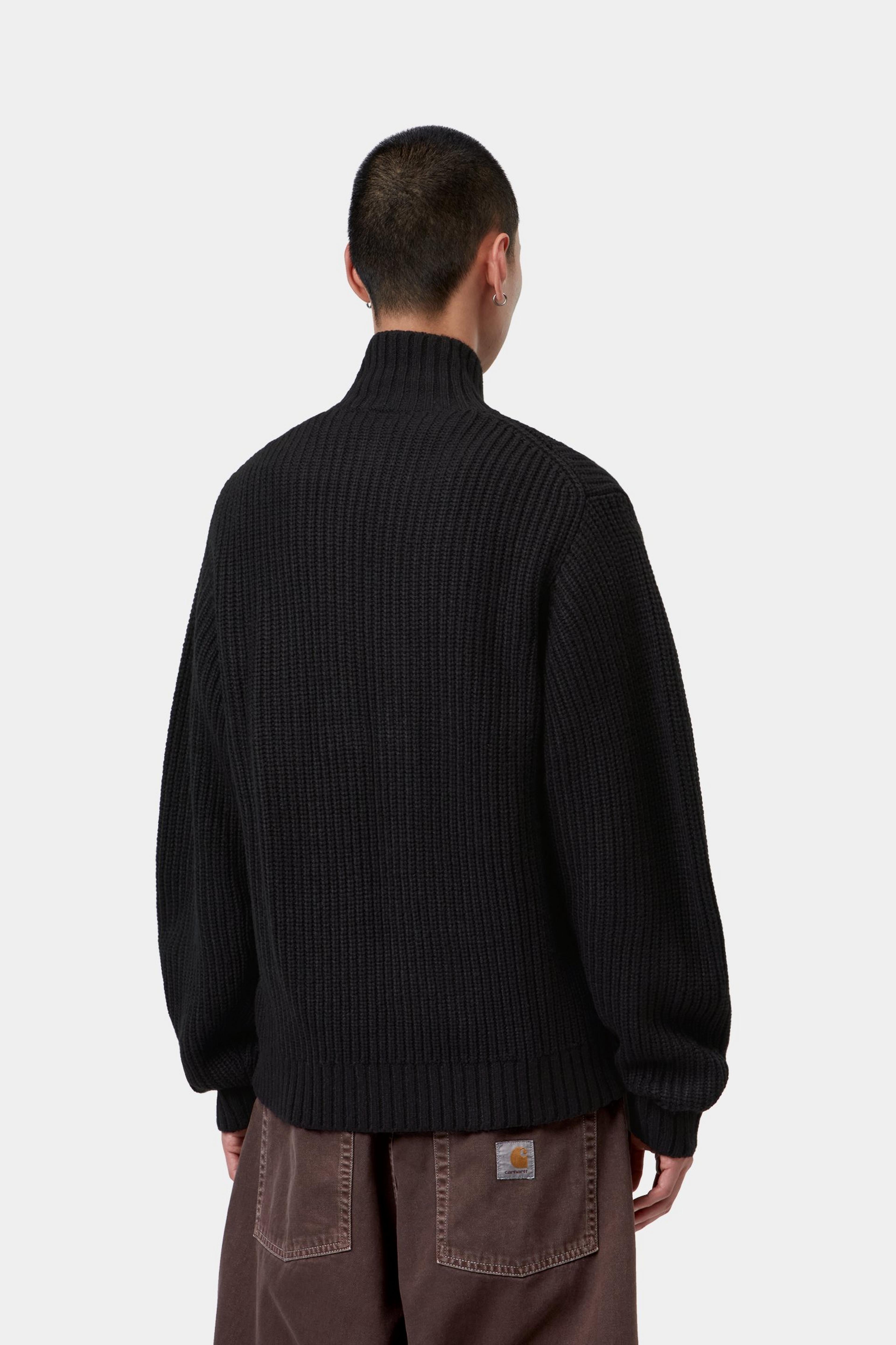 Detroit Half Zip Sweater - Black 3