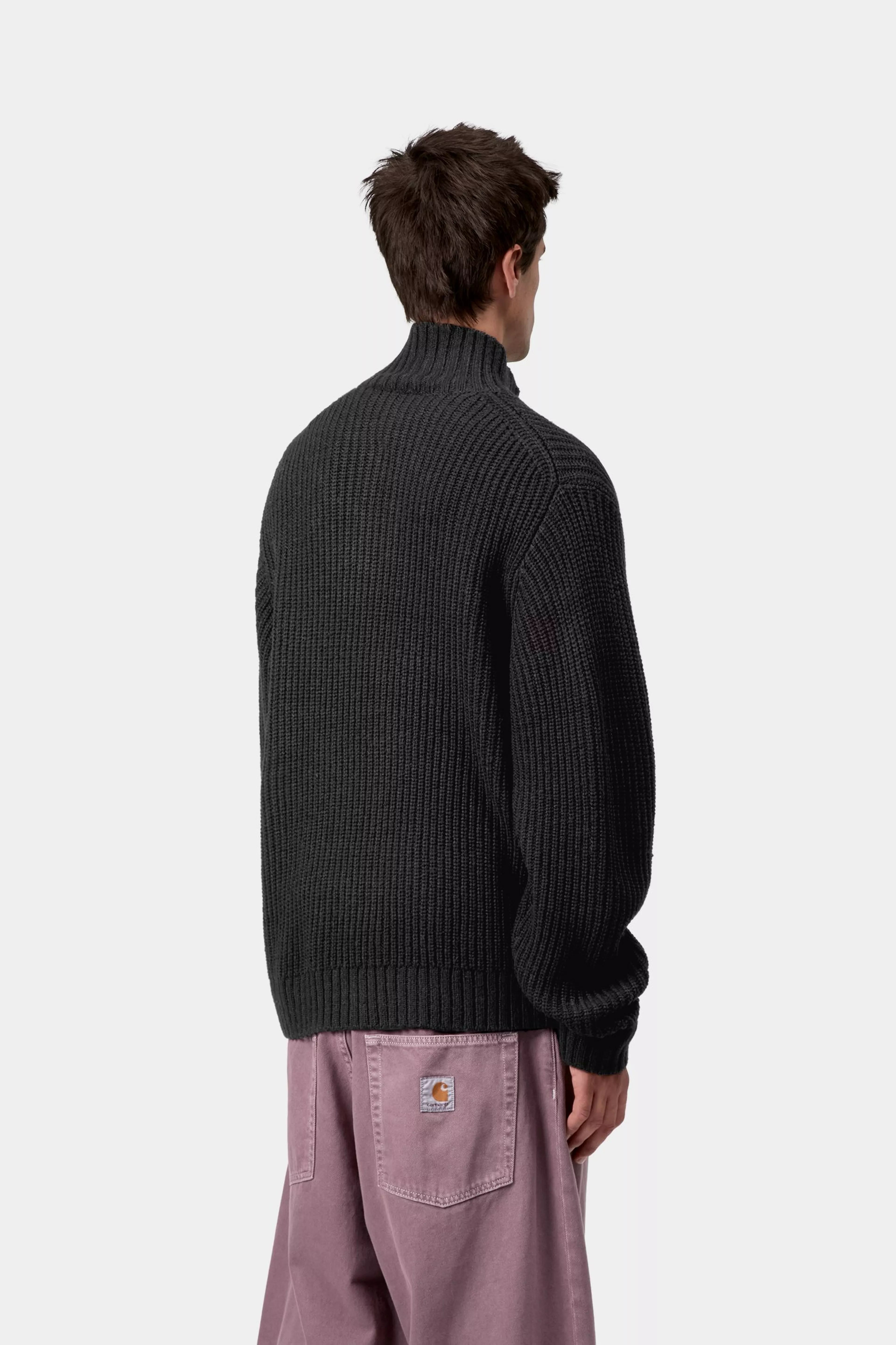 DETROIT HALF ZIP SWEATER - Black