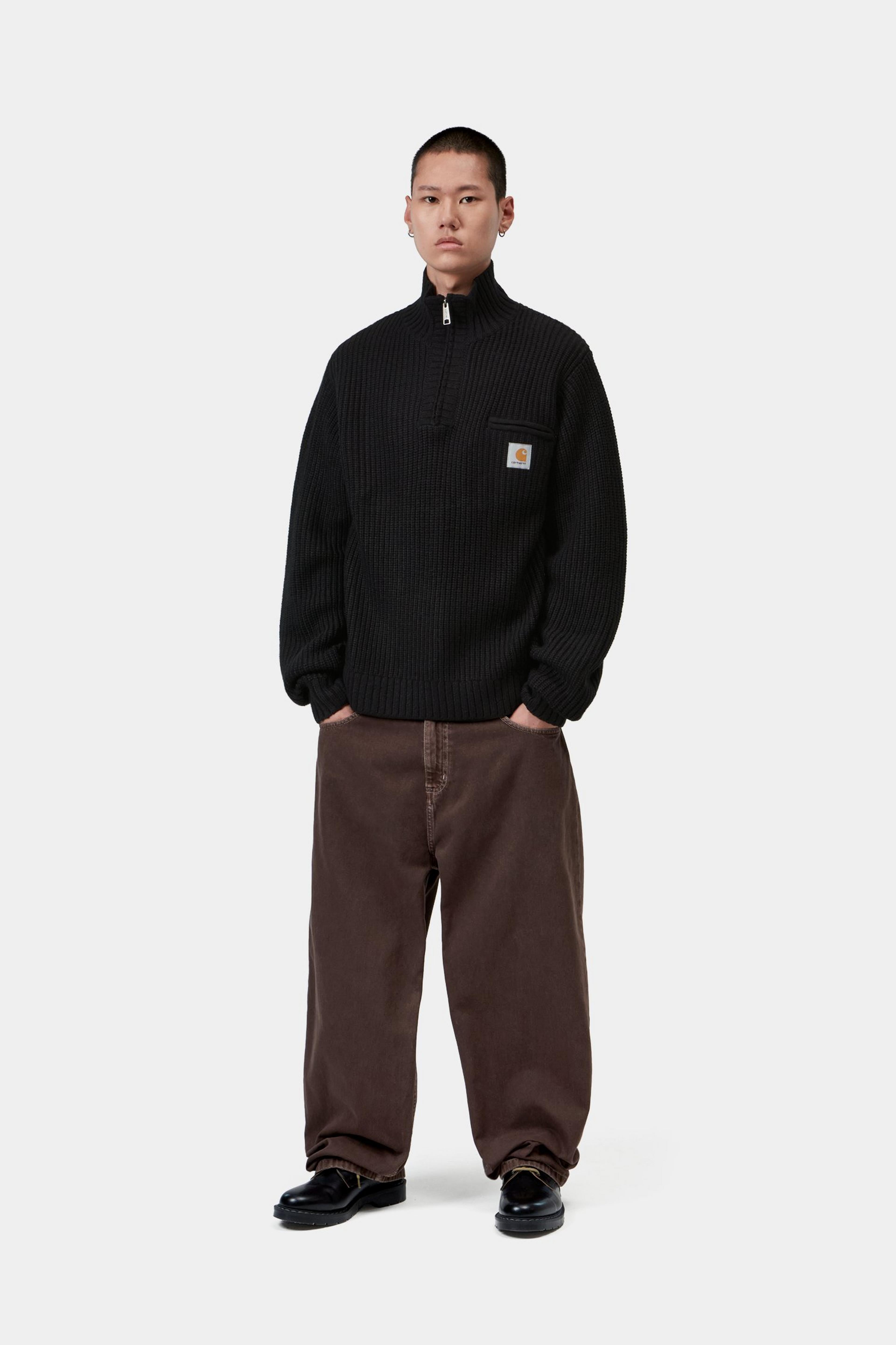 Detroit Half Zip Sweater - Black 4