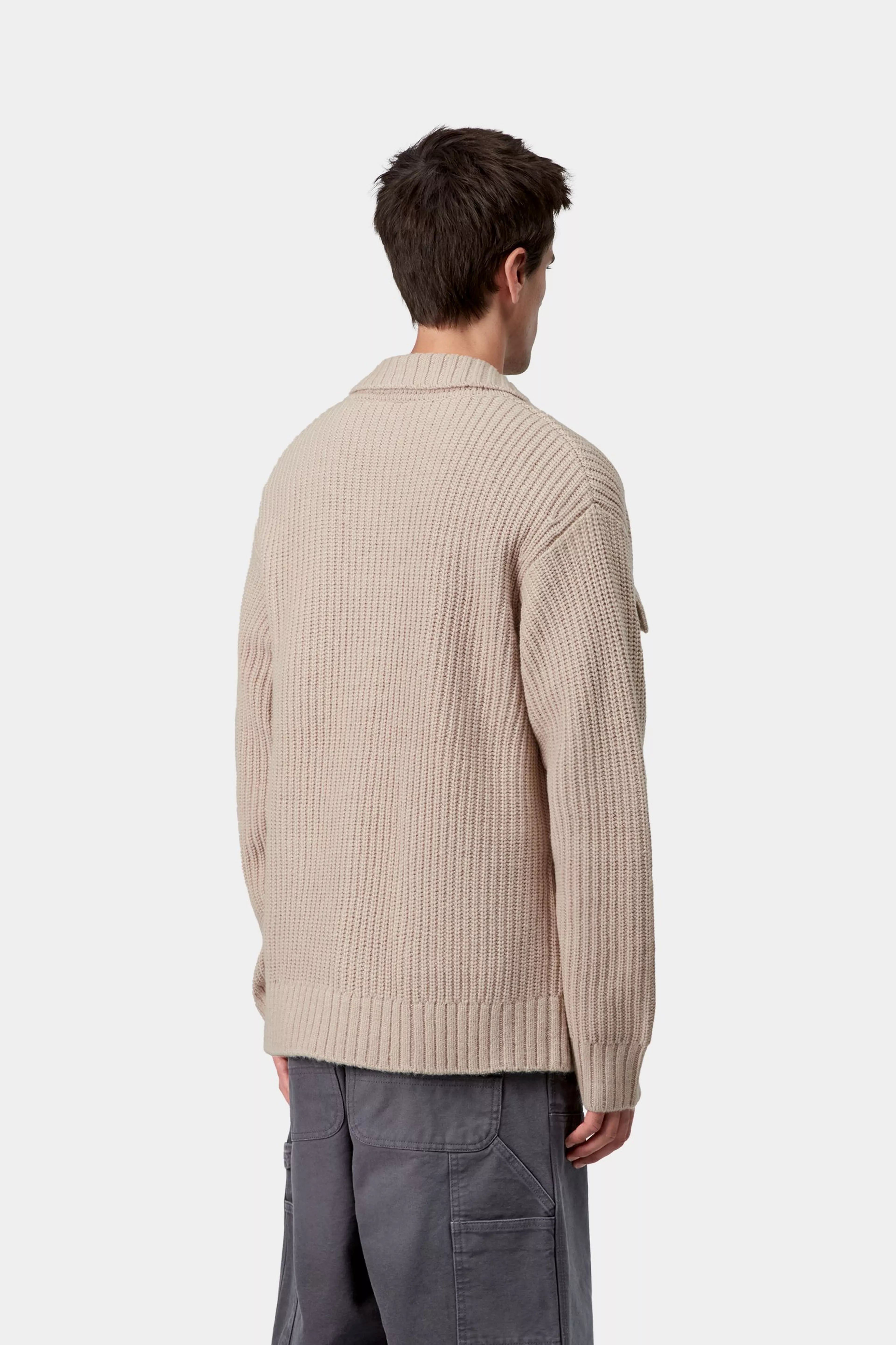 CHORE KNIT JACKET  - Fleur De Sel 3