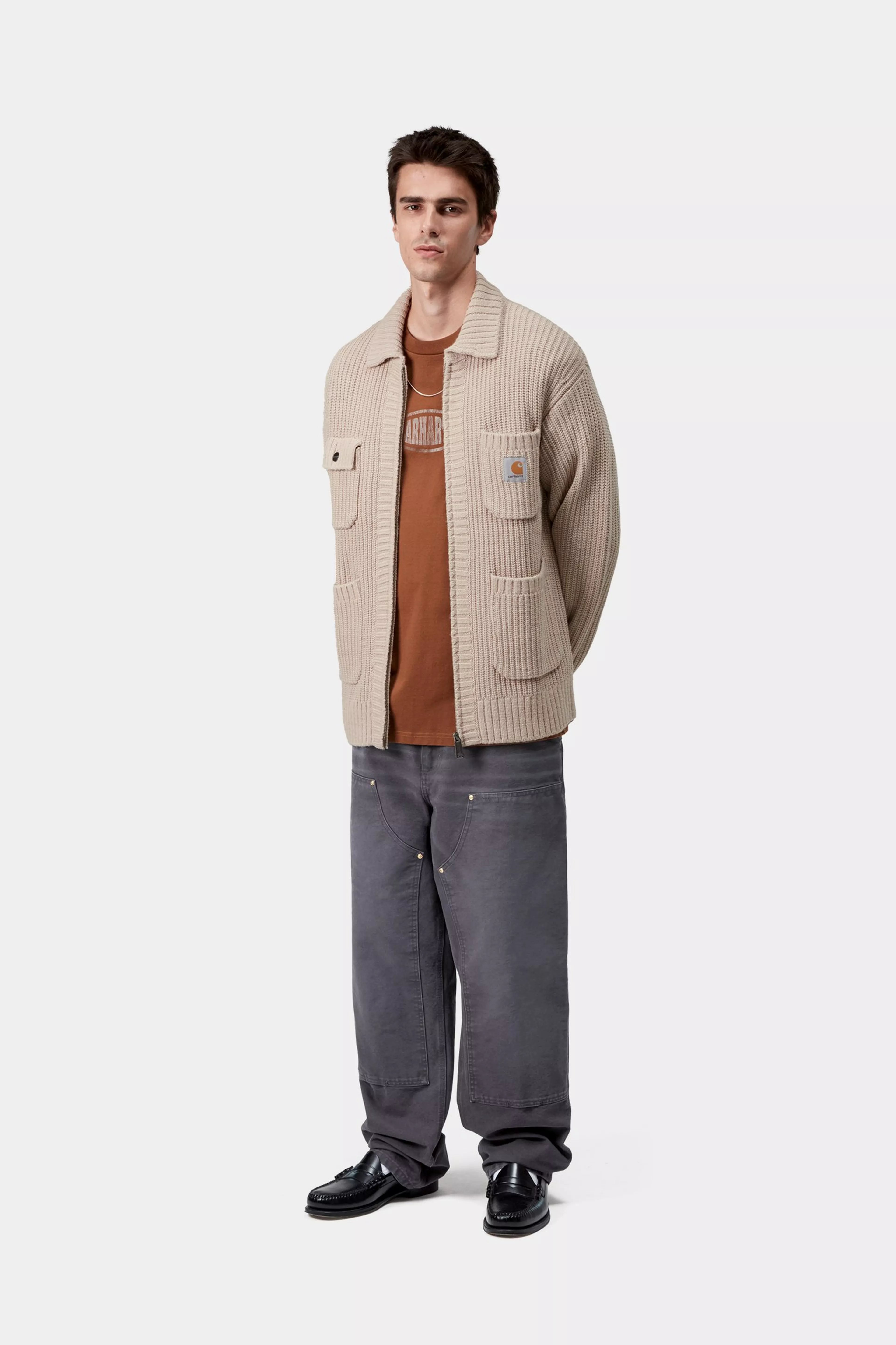 CHORE KNIT JACKET  - Fleur De Sel