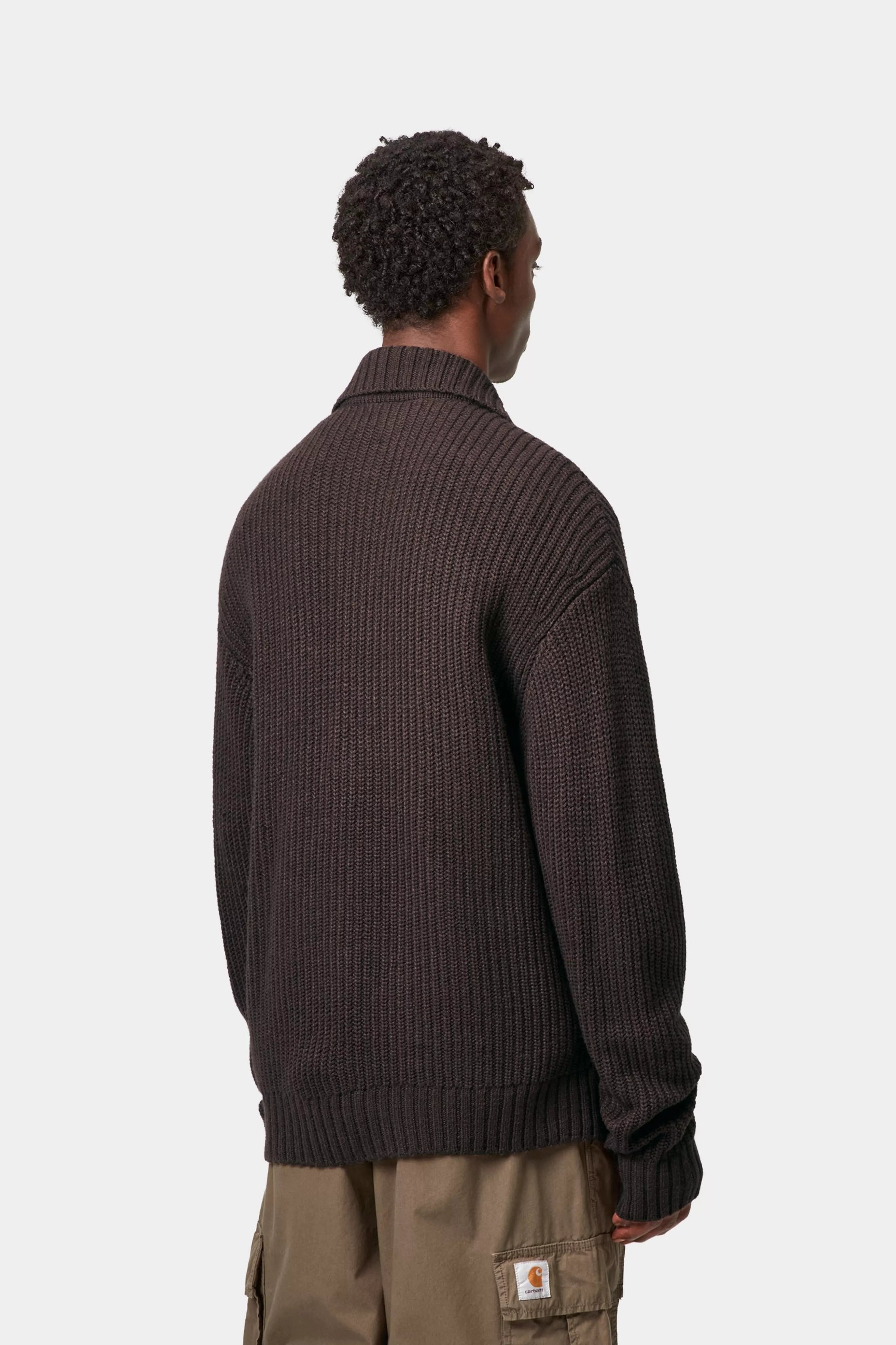 CHORE KNIT JACKET  - Palisander 3