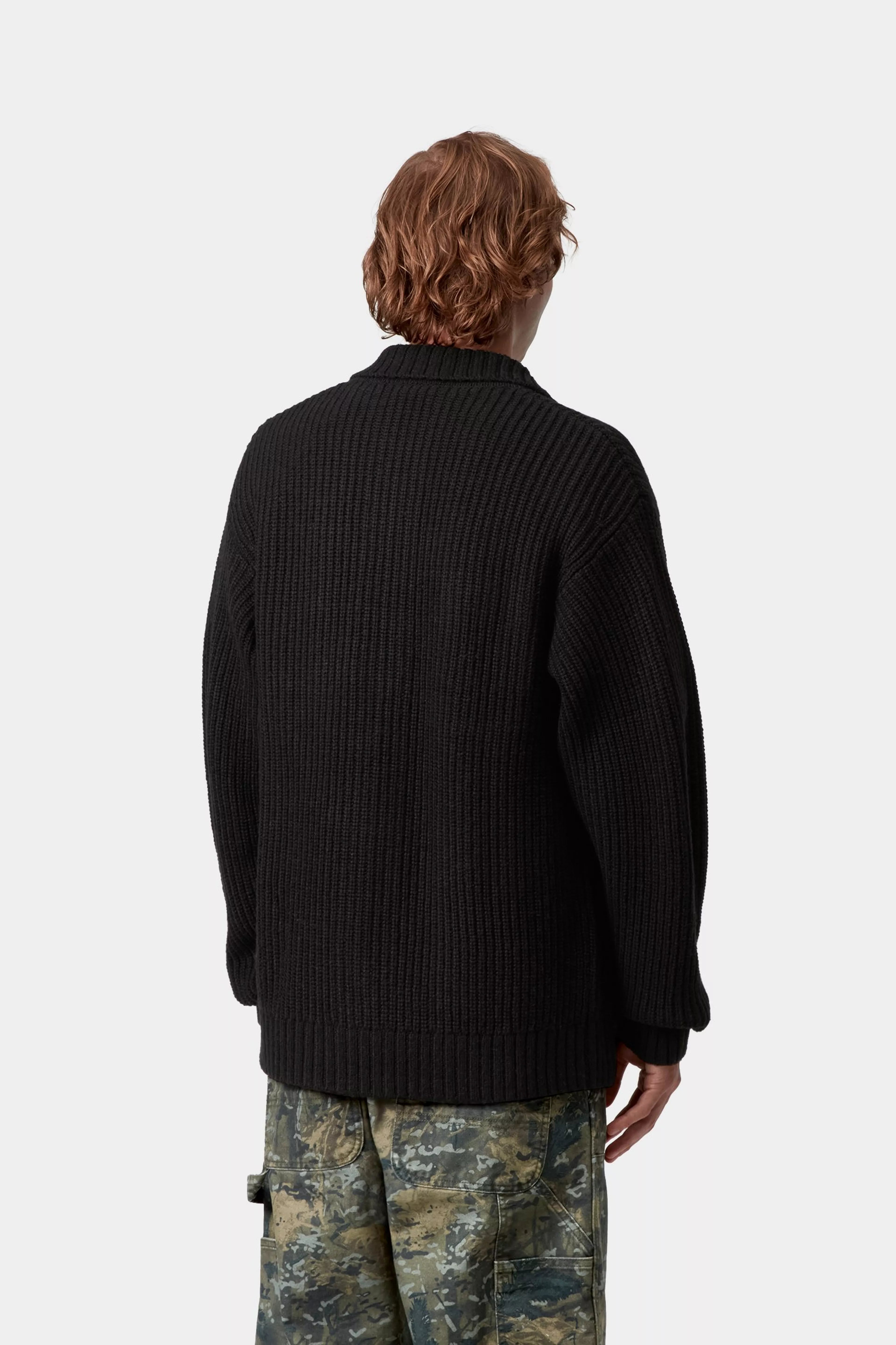 CHORE KNIT JACKET  - Black