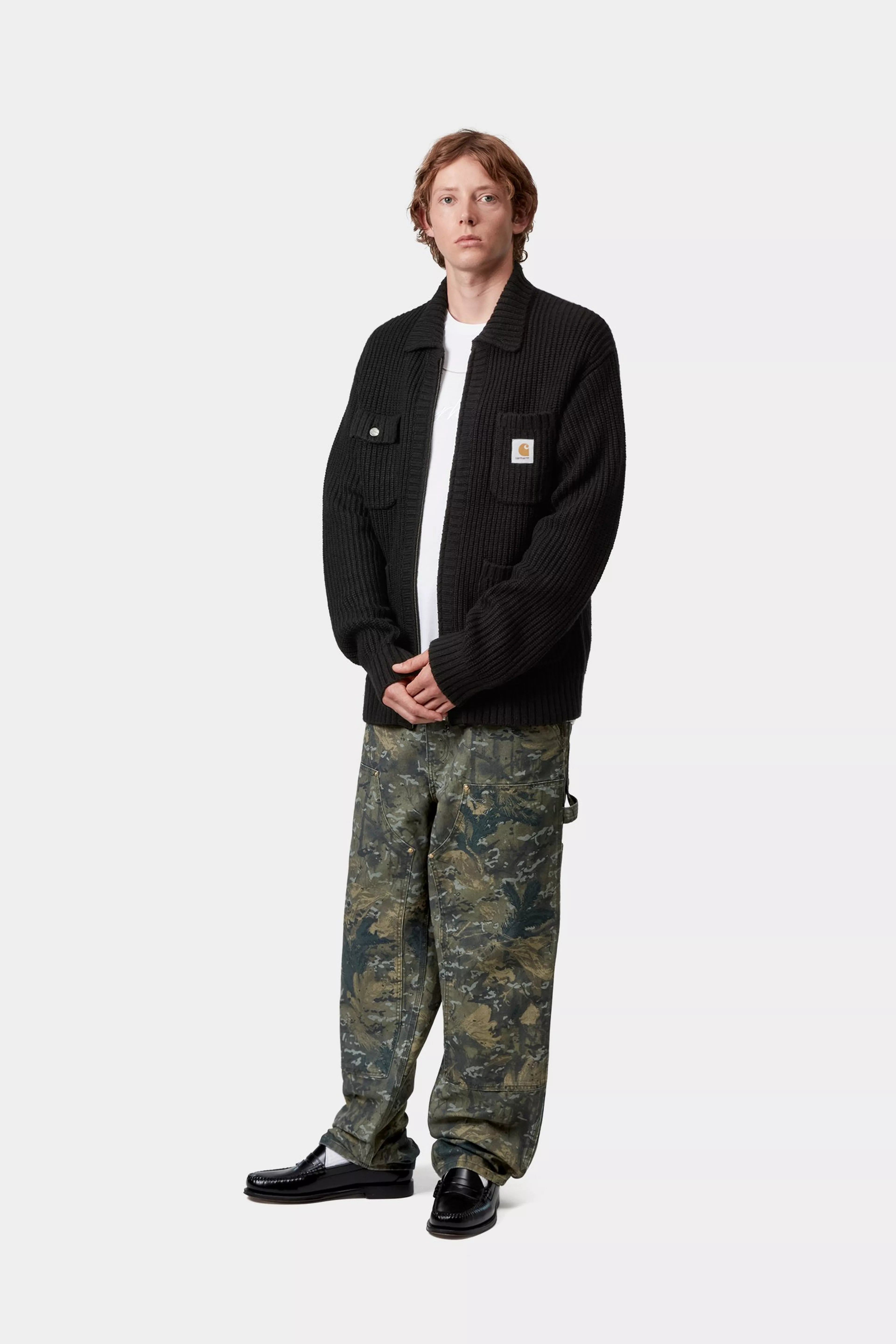 CHORE KNIT JACKET  - Black