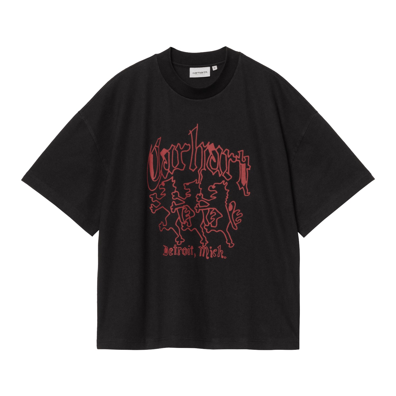 S/S HACKWORK T-SHIRT  - Black (heavy stone wash)