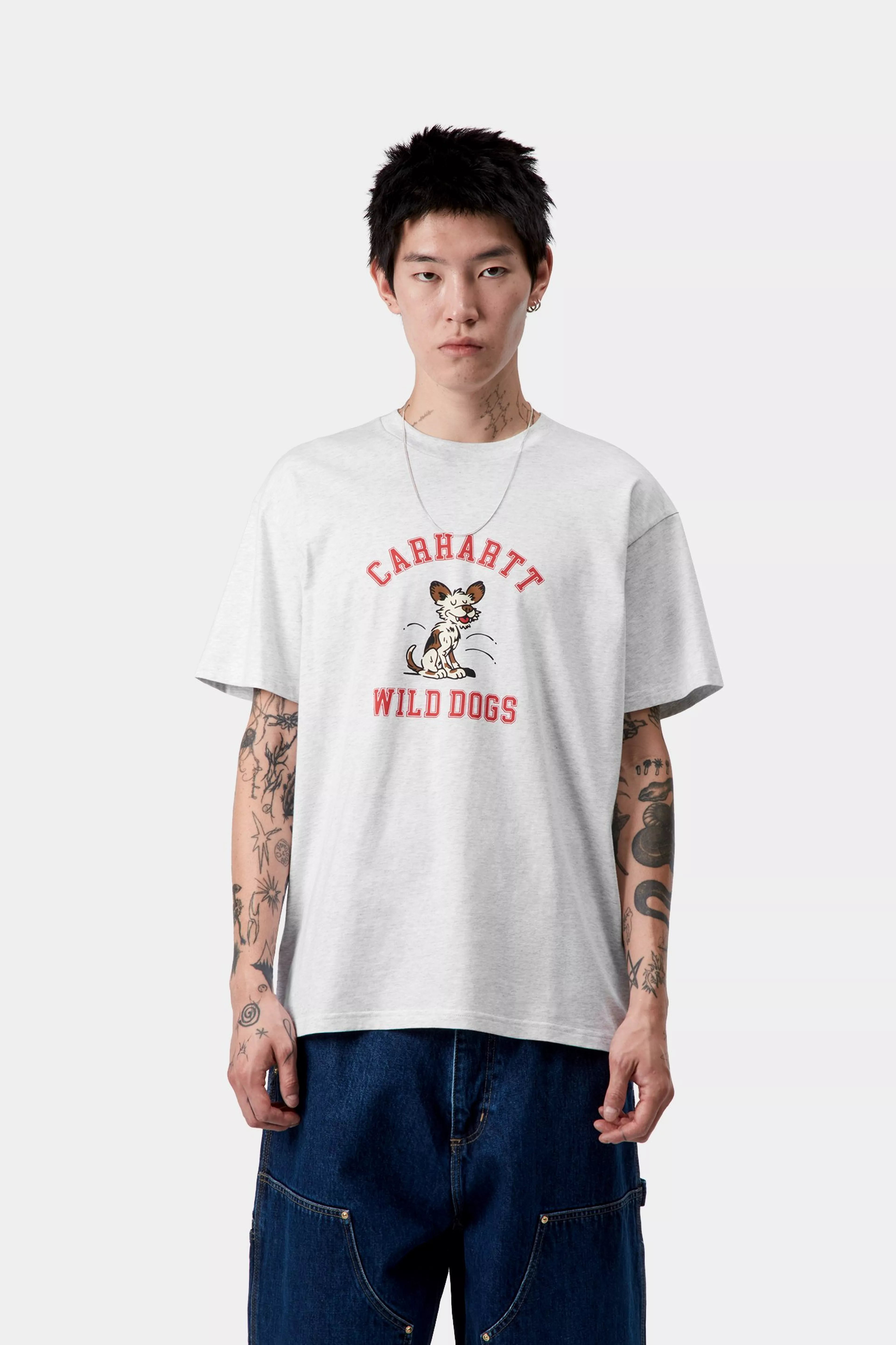 S/S WILD DOG T-SHIRT  - Ash Heather