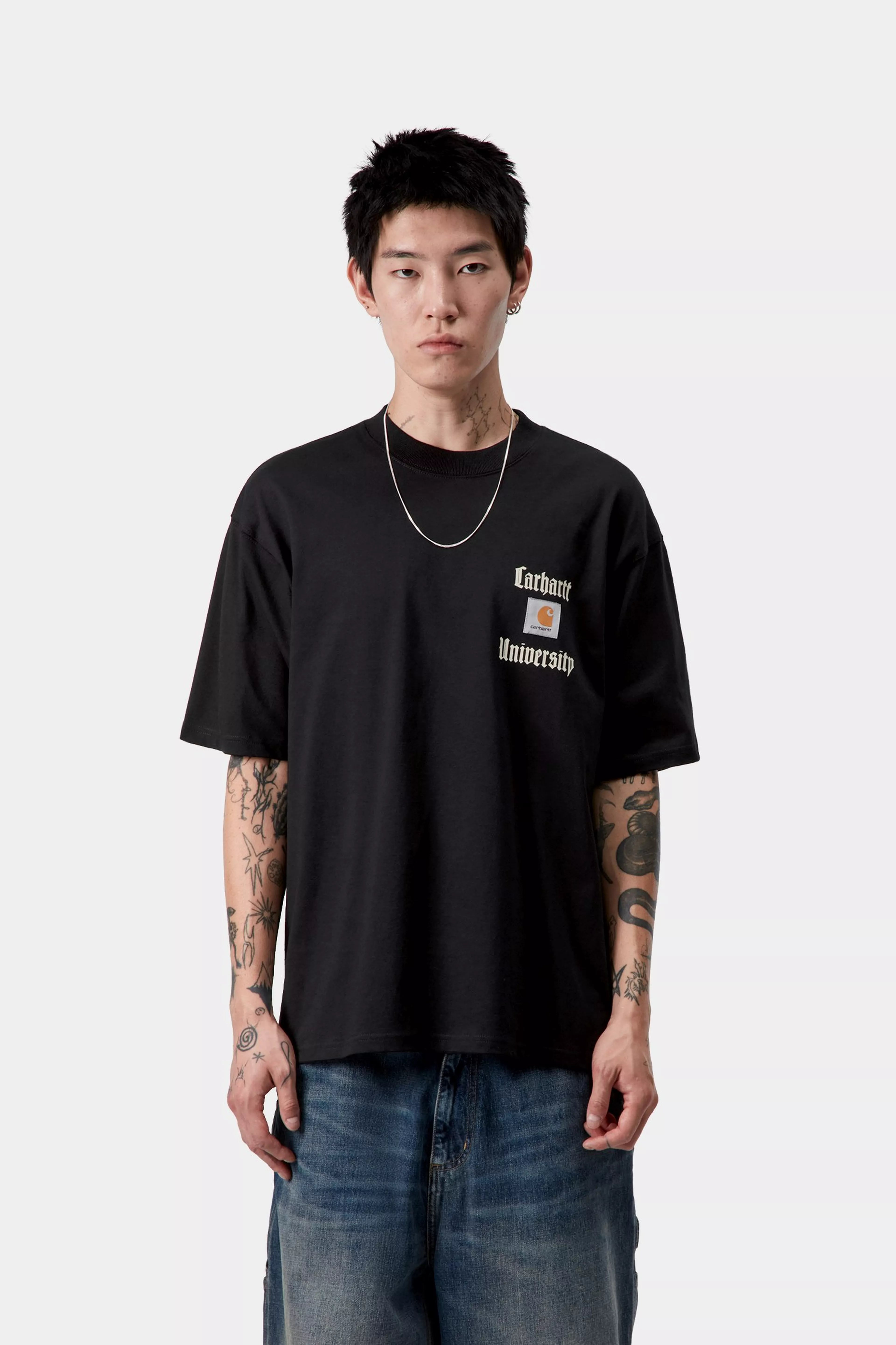 S/S SCHOOLING HEART T-SHIRT - Black