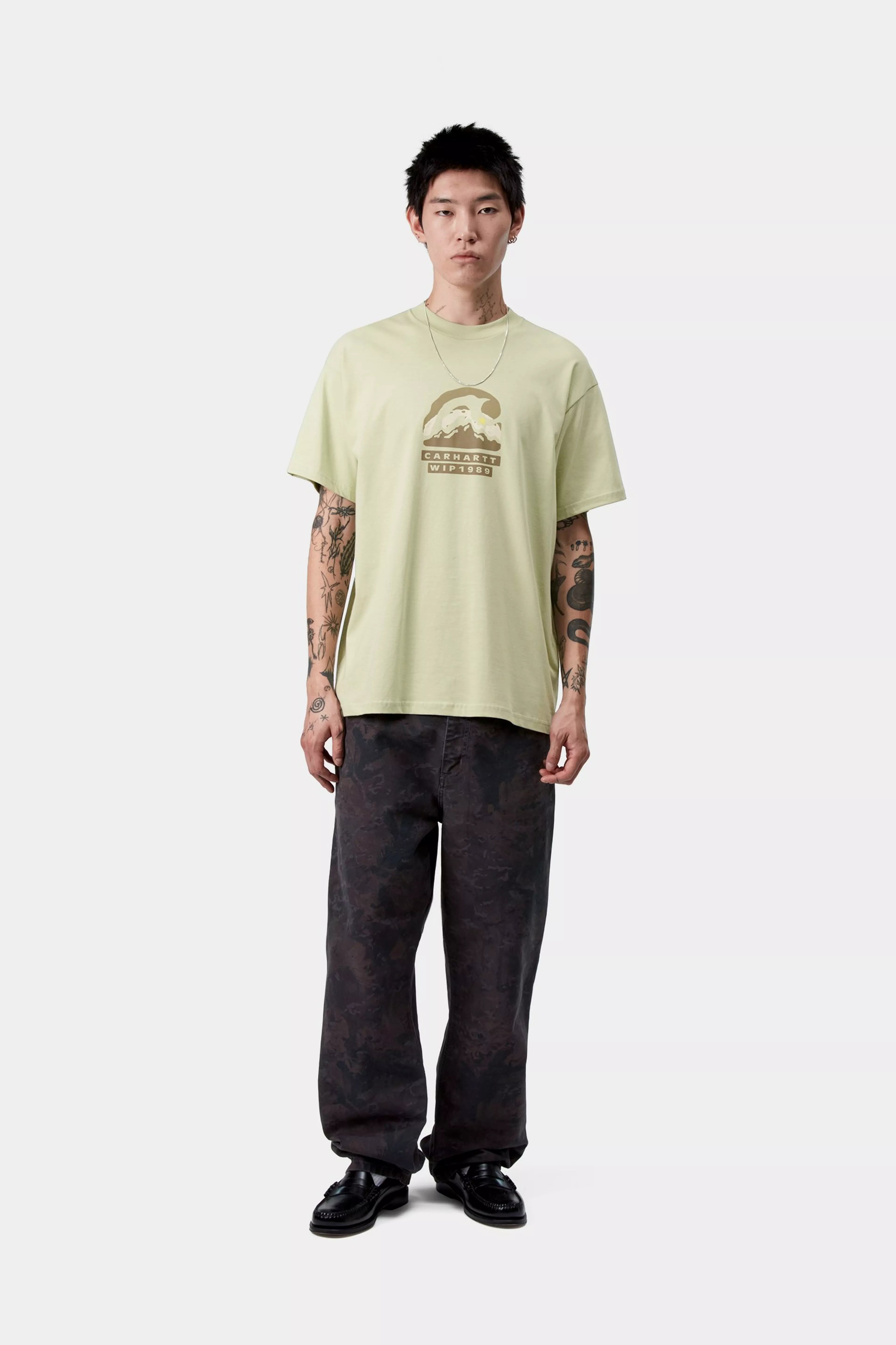 S/S RISING HELIX T-SHIRT - Pale Olive