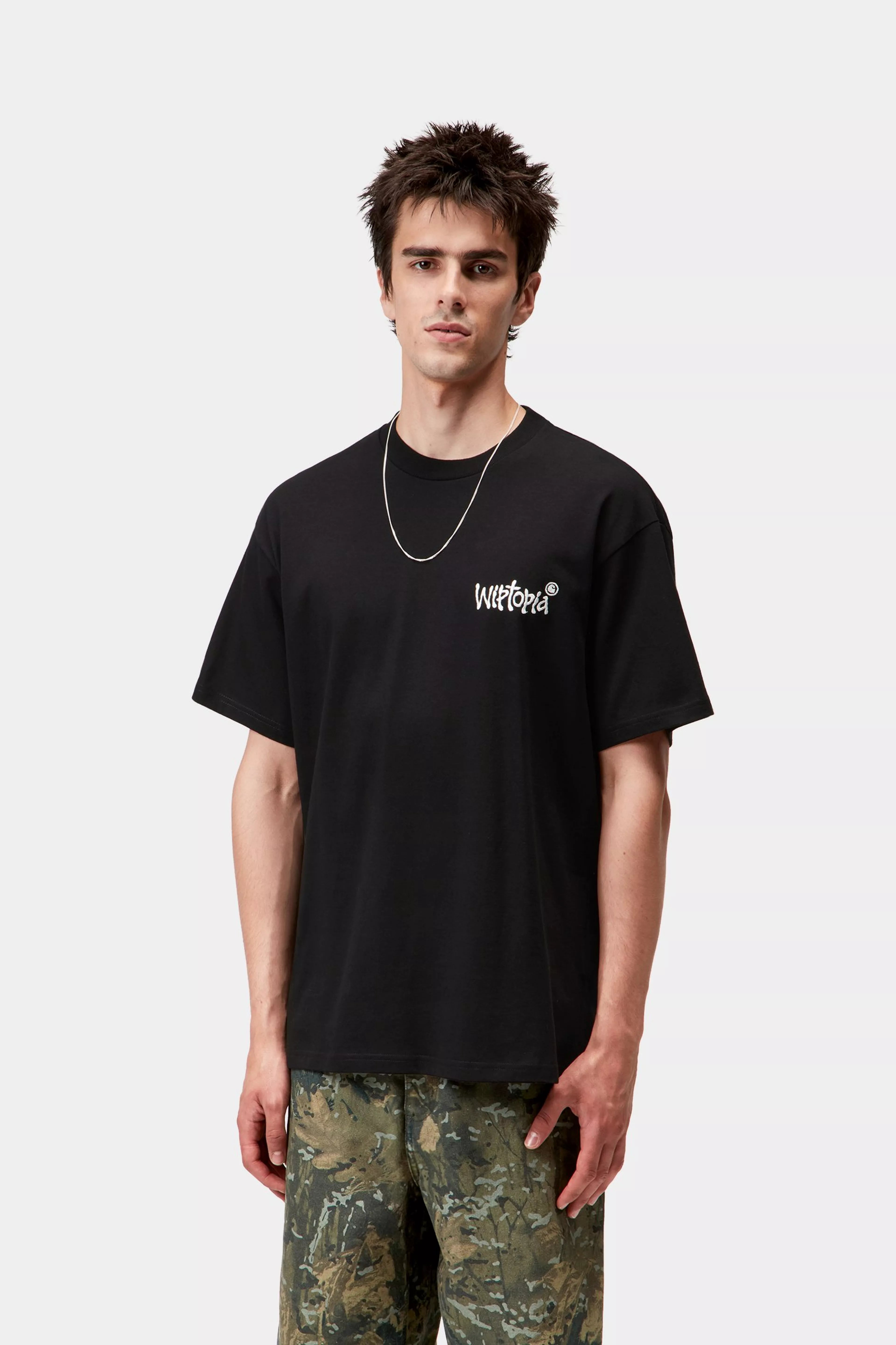 S/S WIPTOPIA SCRIPT T-SHIRT - Black / Wax
