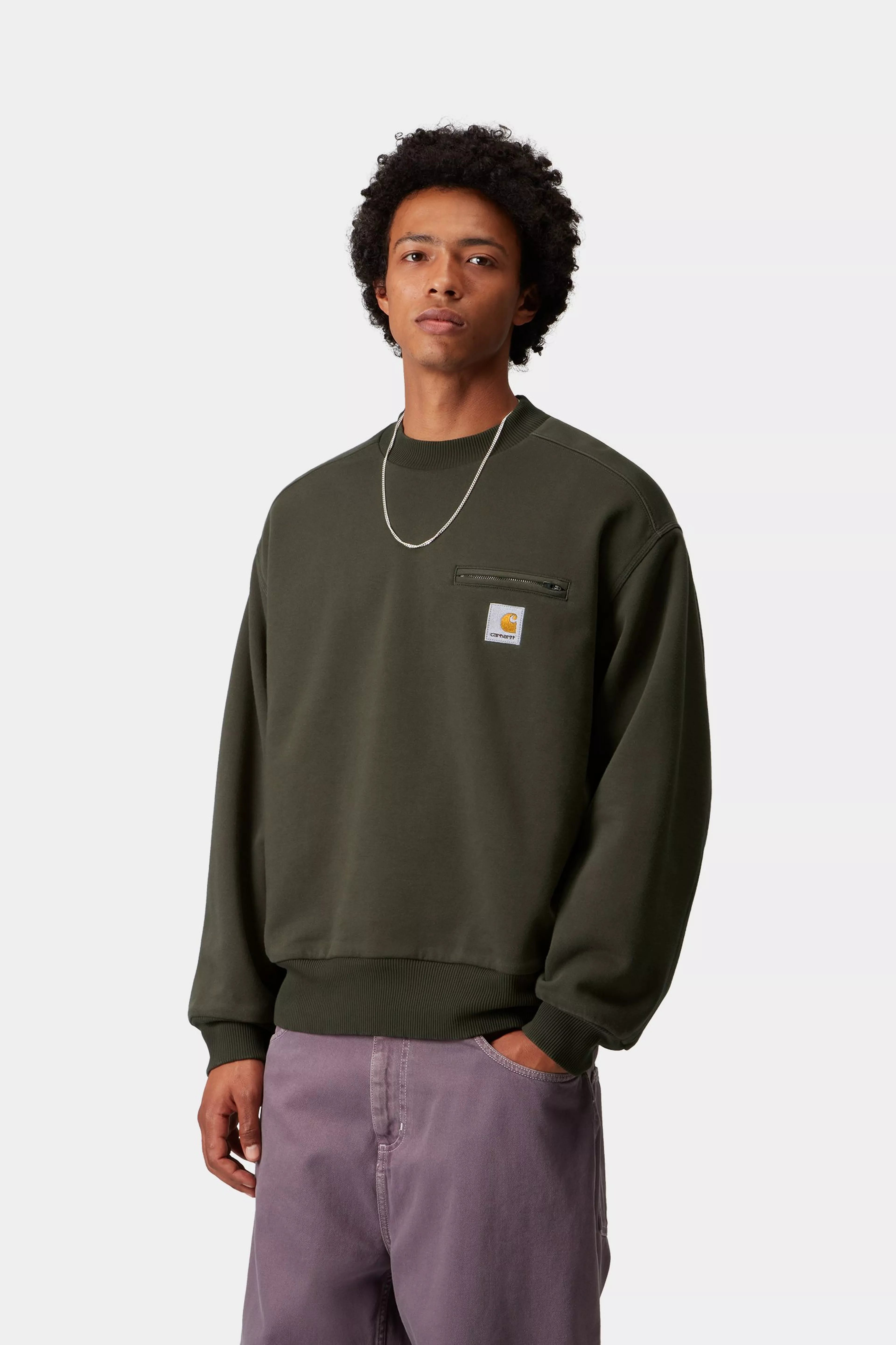 DETROIT SWEAT  - Olive (stone washed) 2