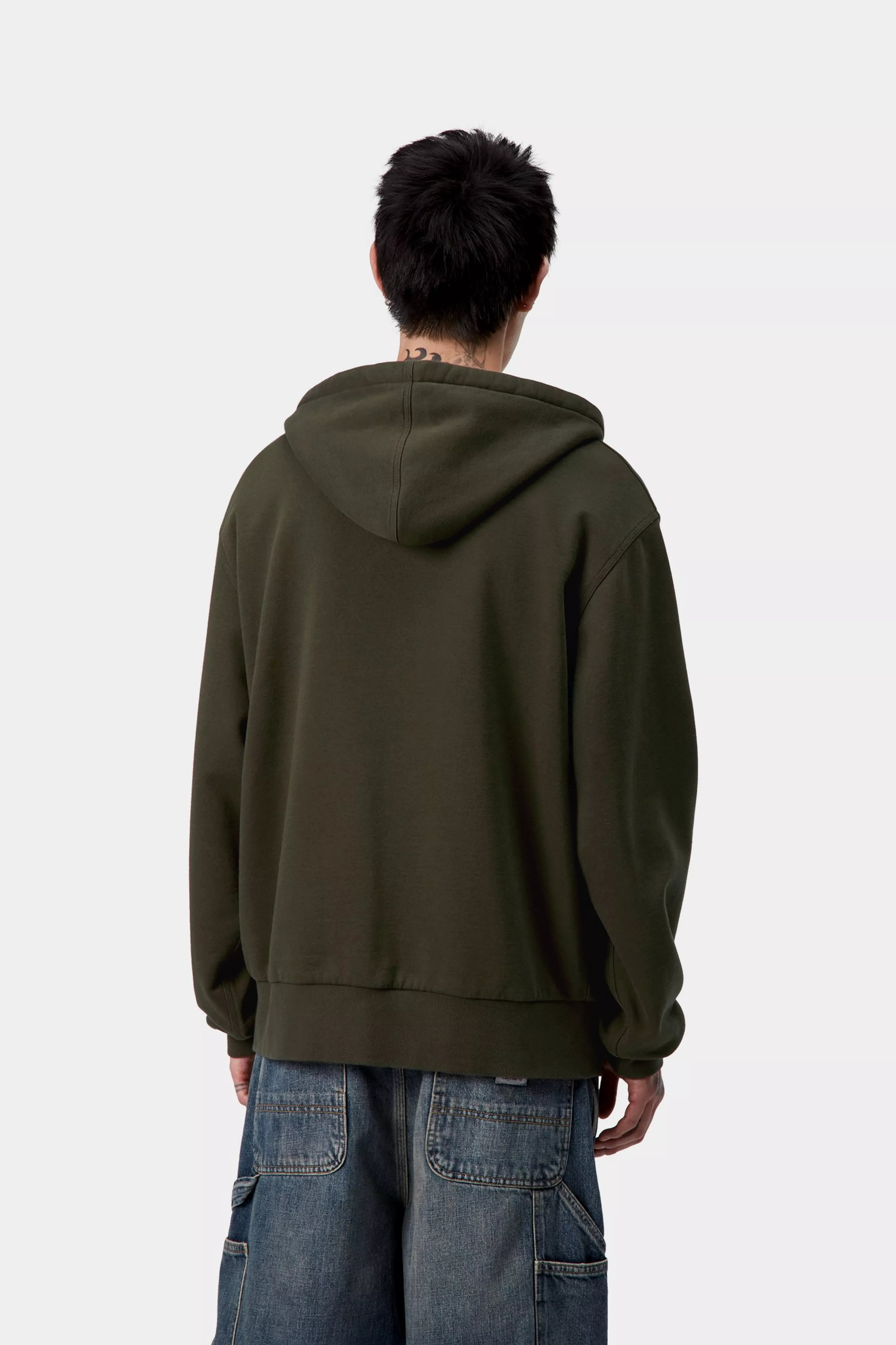 ACTIVE SWEAT JACKET  - Olive (stone washed)