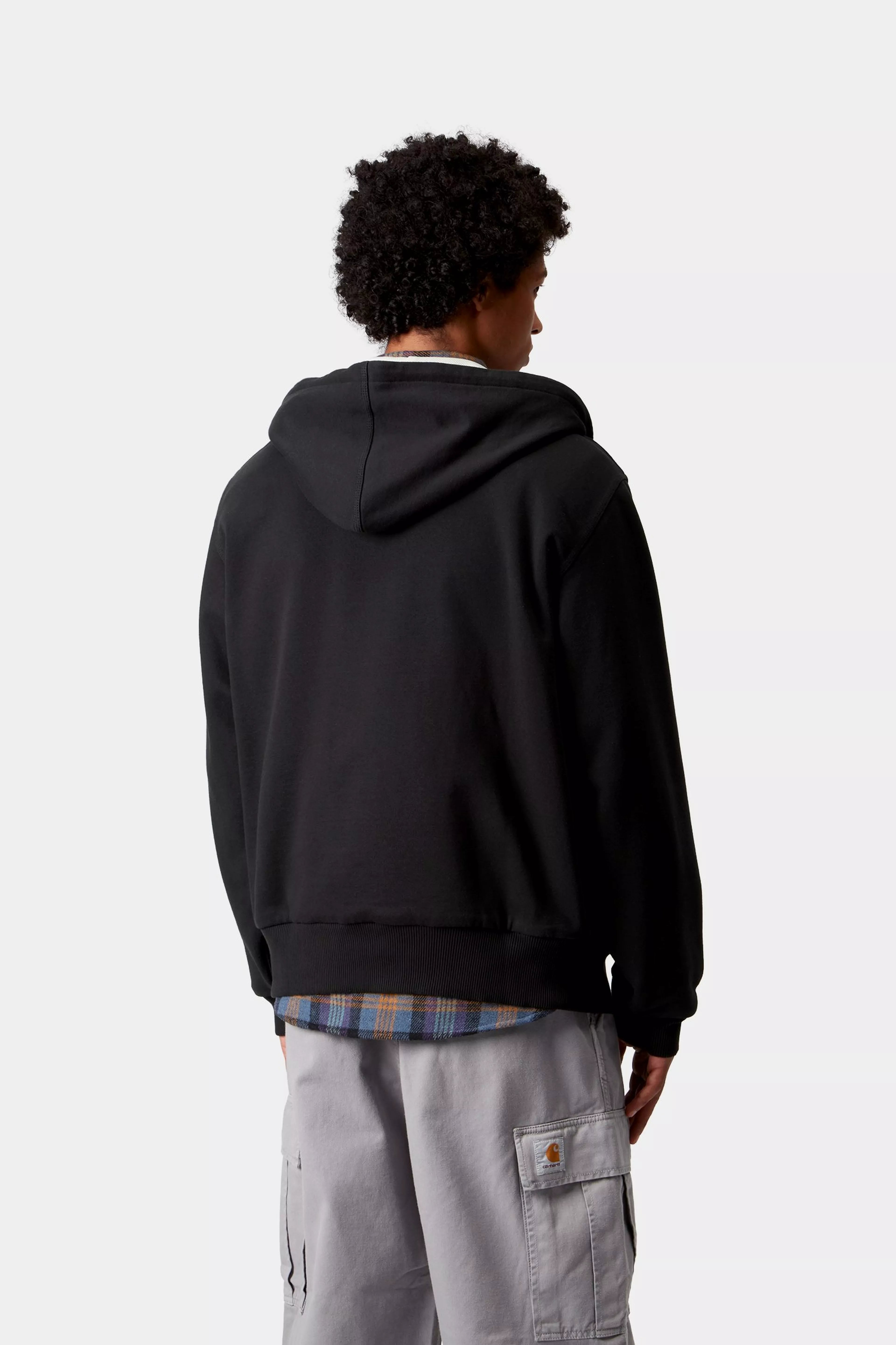 ACTIVE SWEAT JACKET  - Black (stone washed)