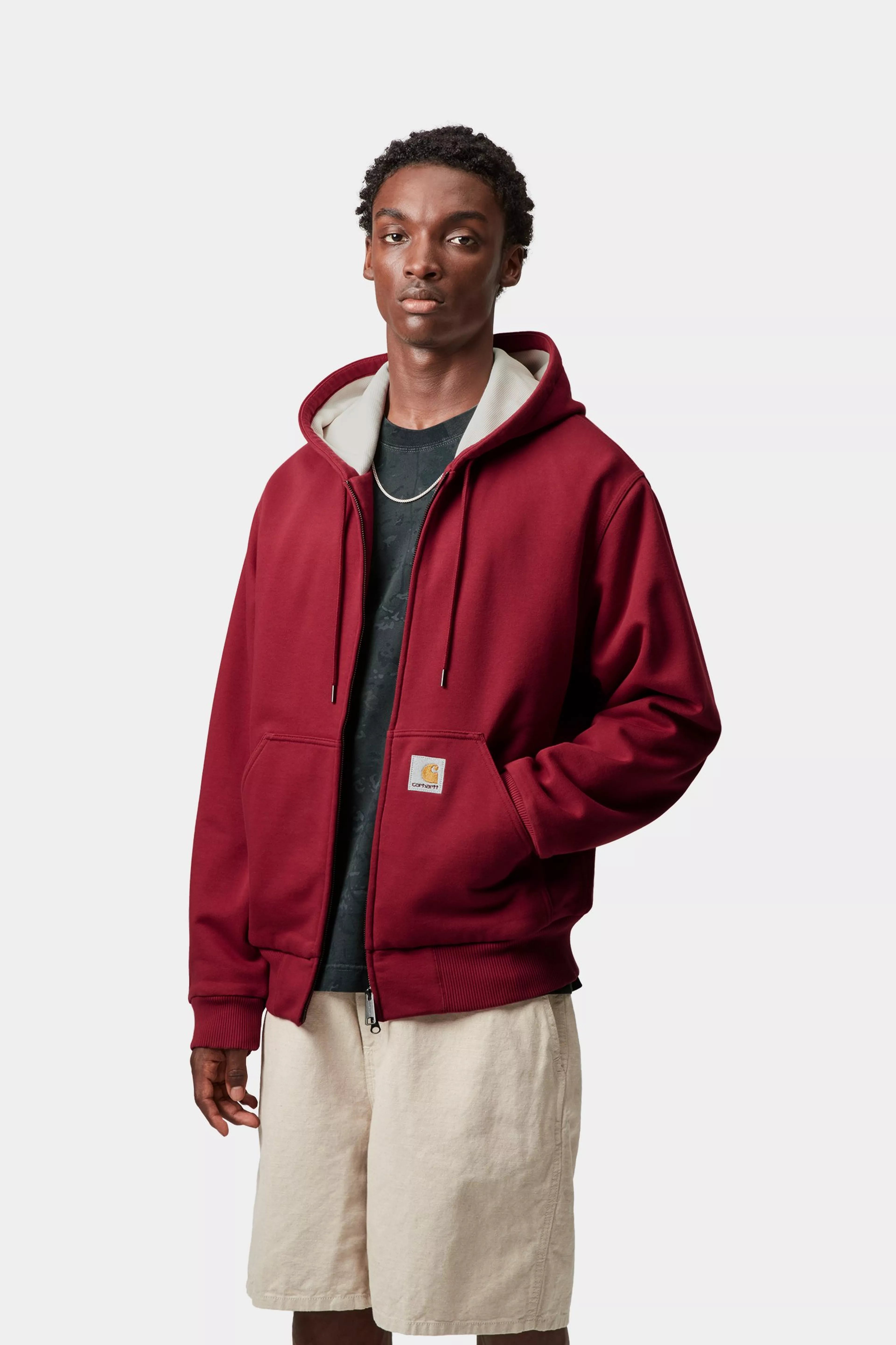 ACTIVE SWEAT JACKET  - Scarlet (stone washed)
