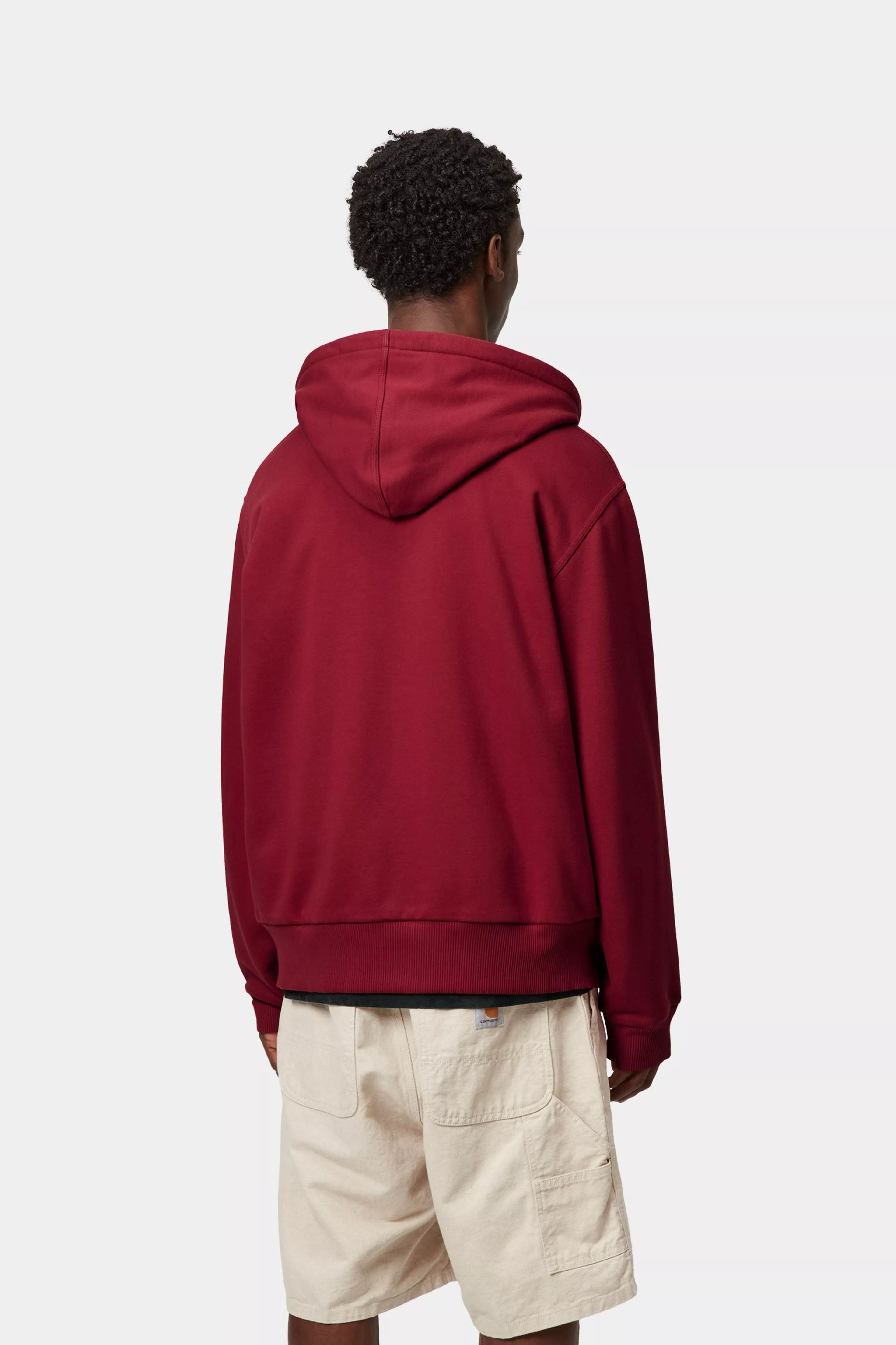 ACTIVE SWEAT JACKET  - Scarlet (stone washed)