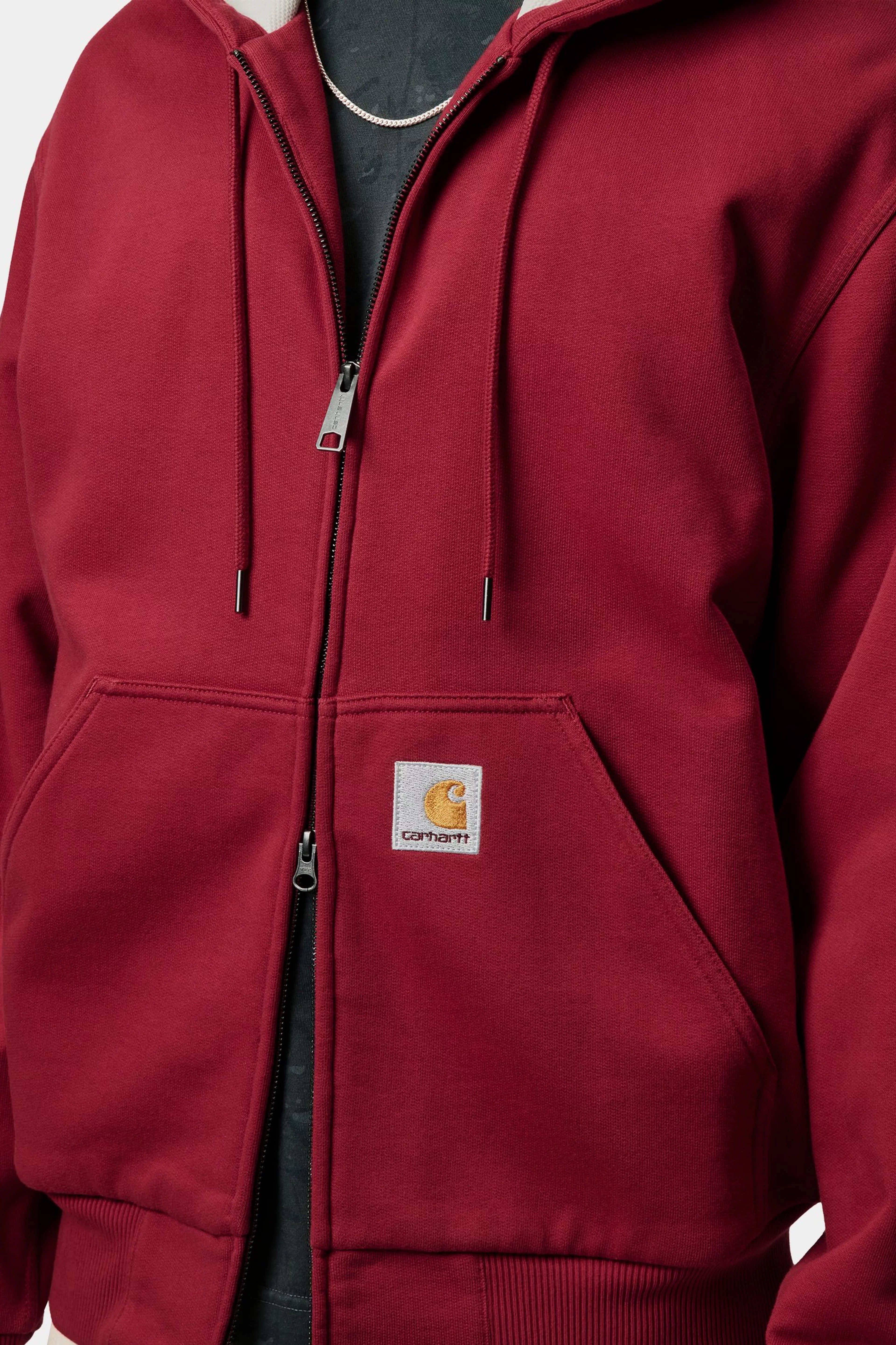 ACTIVE SWEAT JACKET  - Scarlet (stone washed)