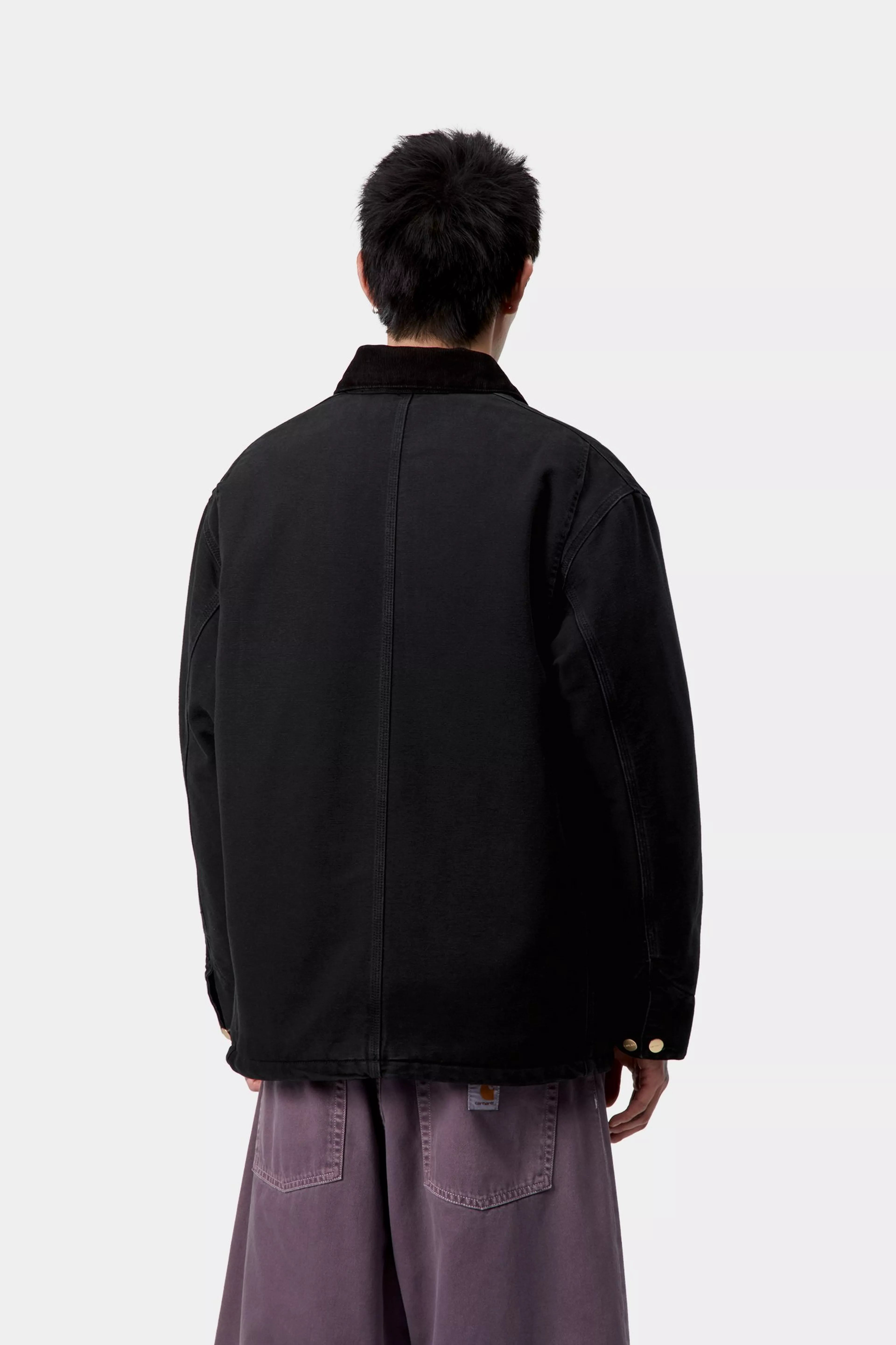 OG CHORE COAT  - Black / Black (stone canvas) 3