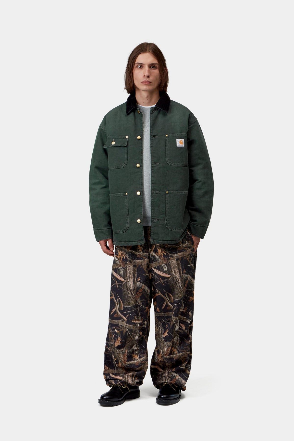 OG Chore Coat - Raven / Black stone canvas